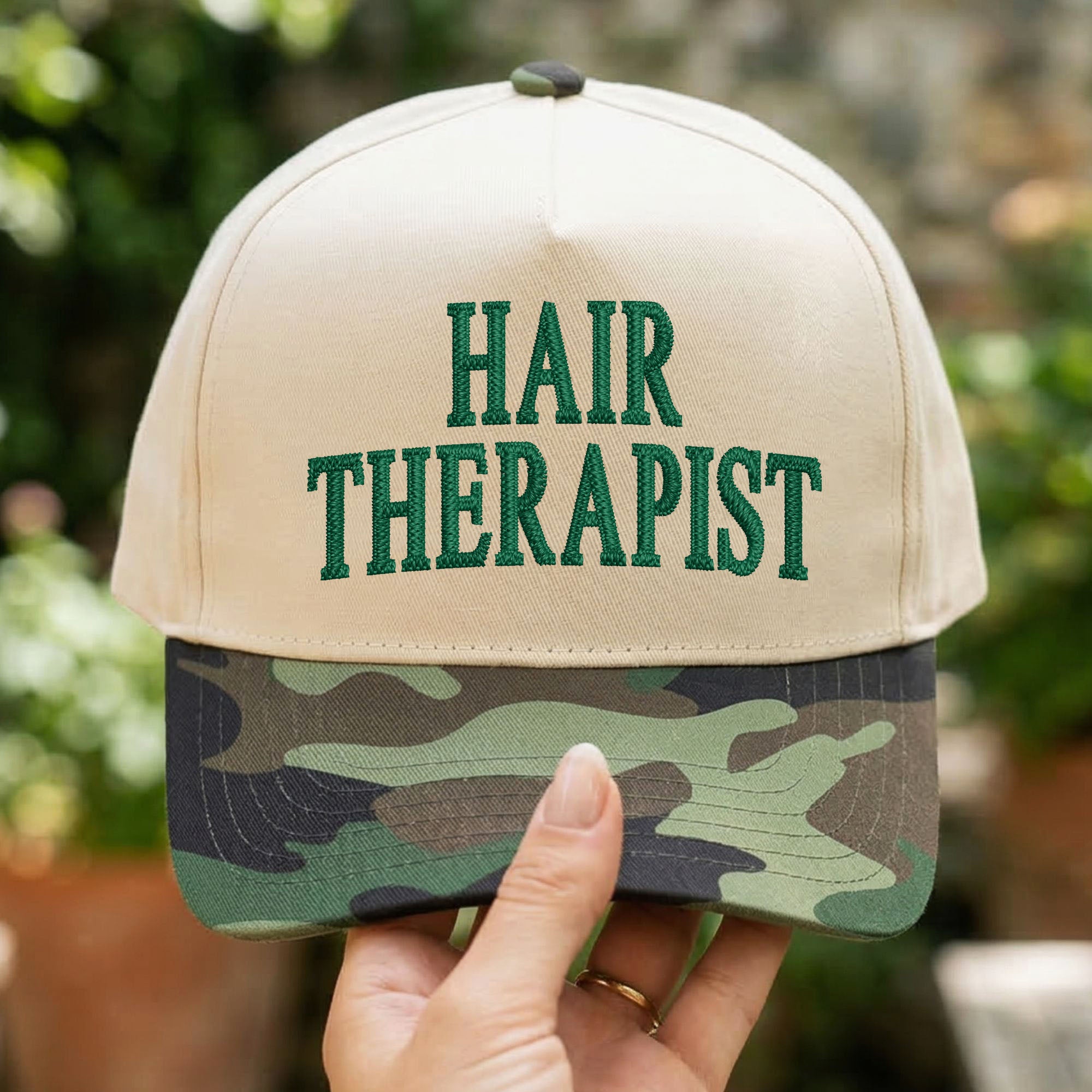 Custom Embroidered HAIR THERAPIST Snapback Hat