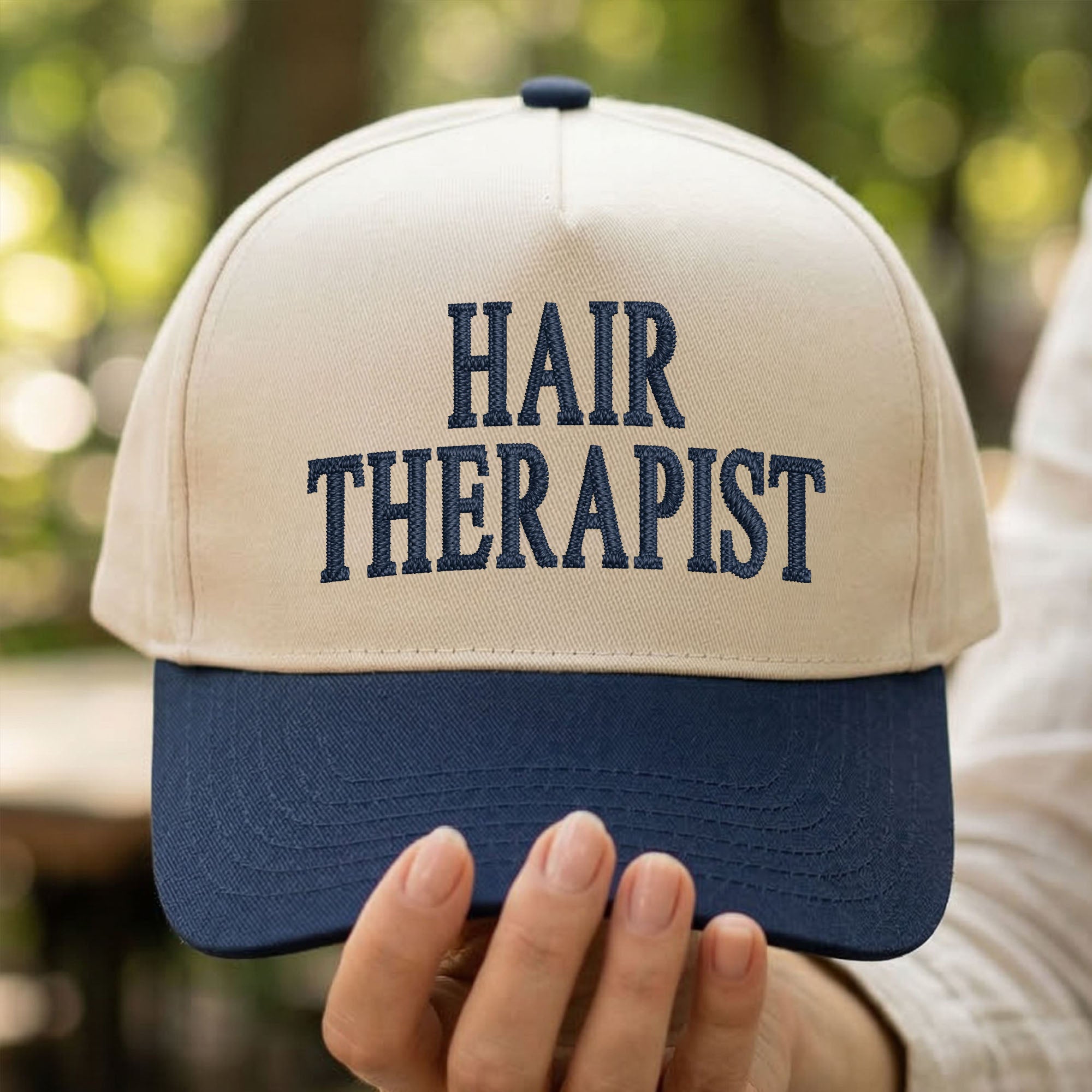 Custom Embroidered HAIR THERAPIST Snapback Hat