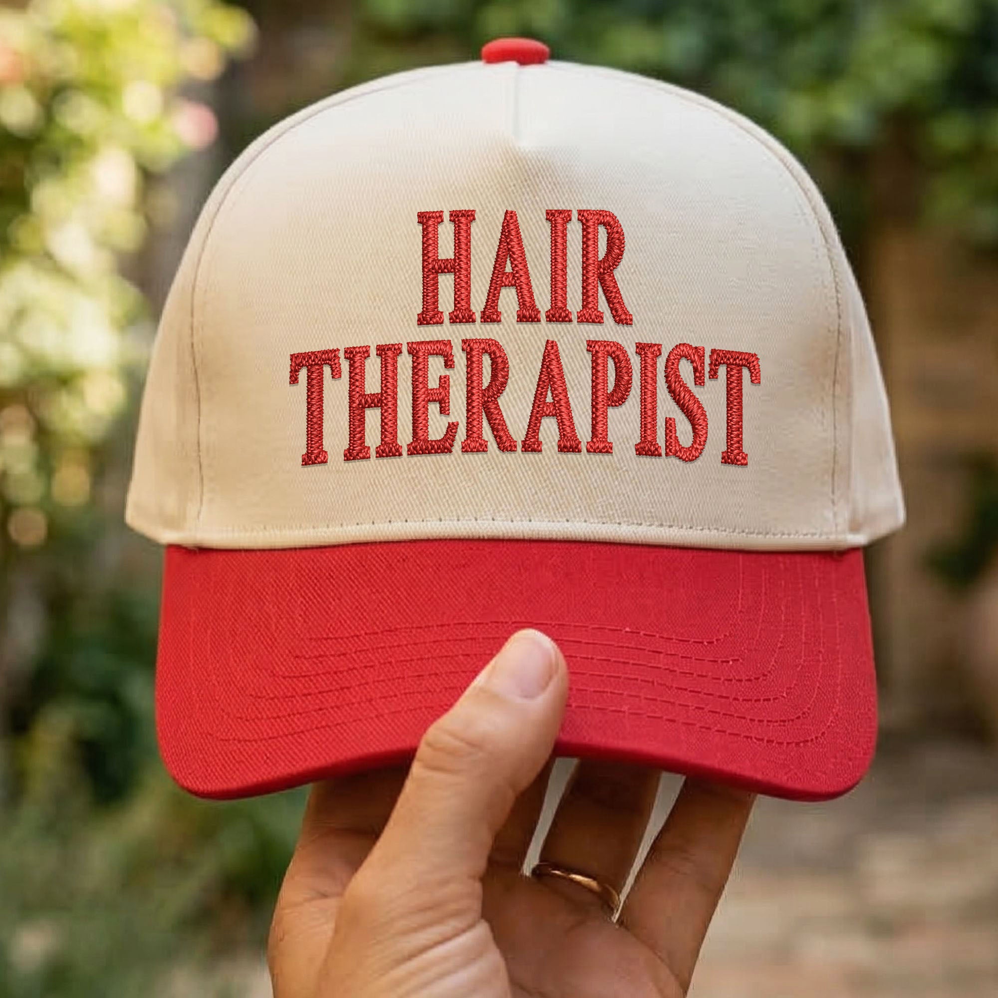 Custom Embroidered HAIR THERAPIST Snapback Hat