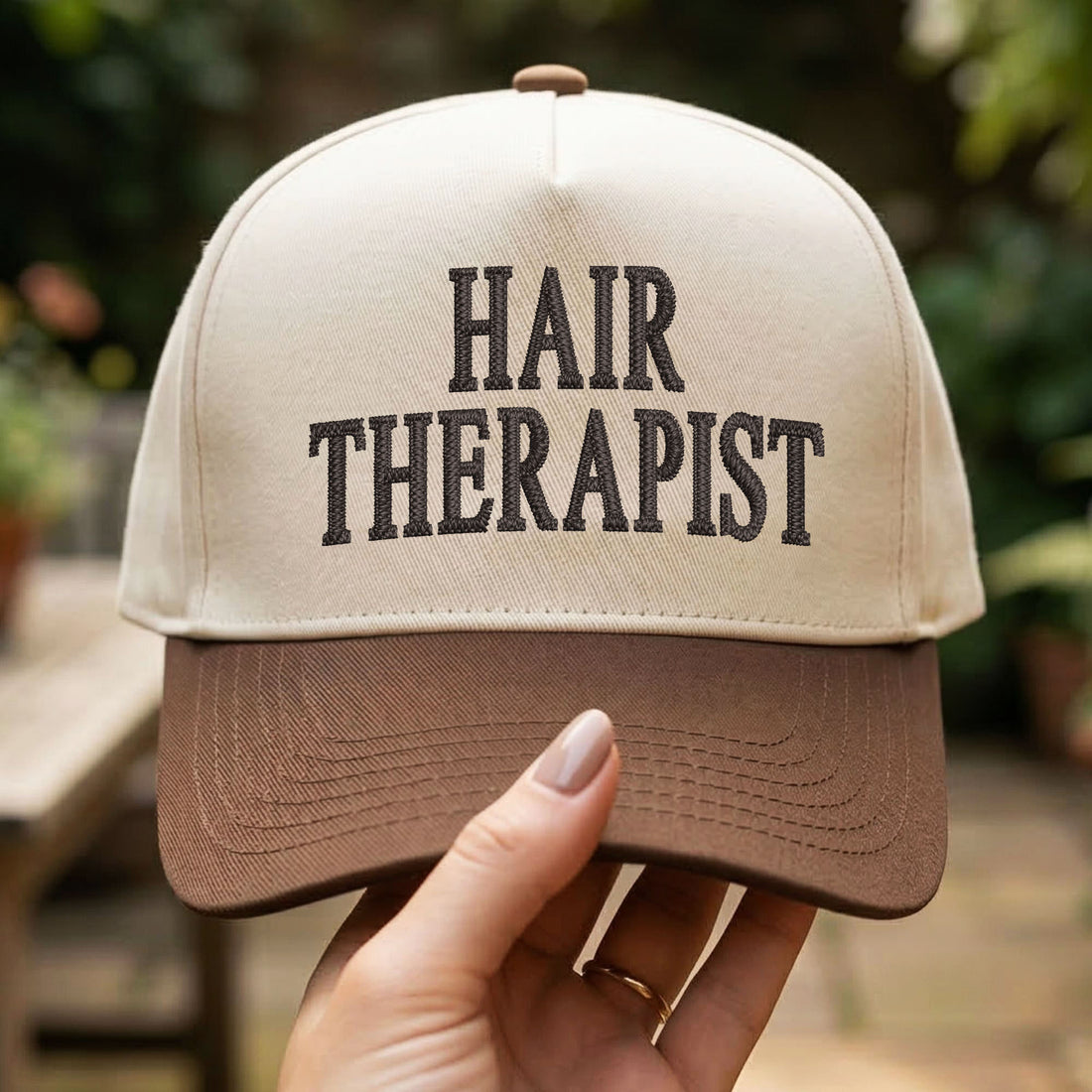 Custom Embroidered HAIR THERAPIST Snapback Hat