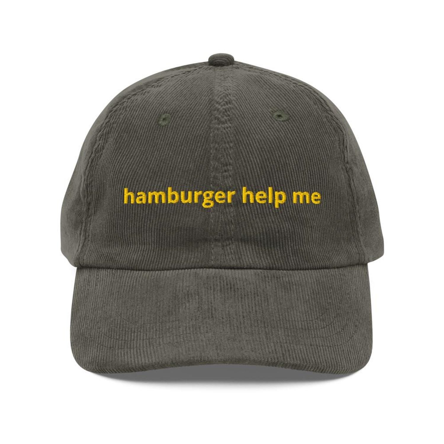 Custom Embroidered Hamburger Help Me Hat