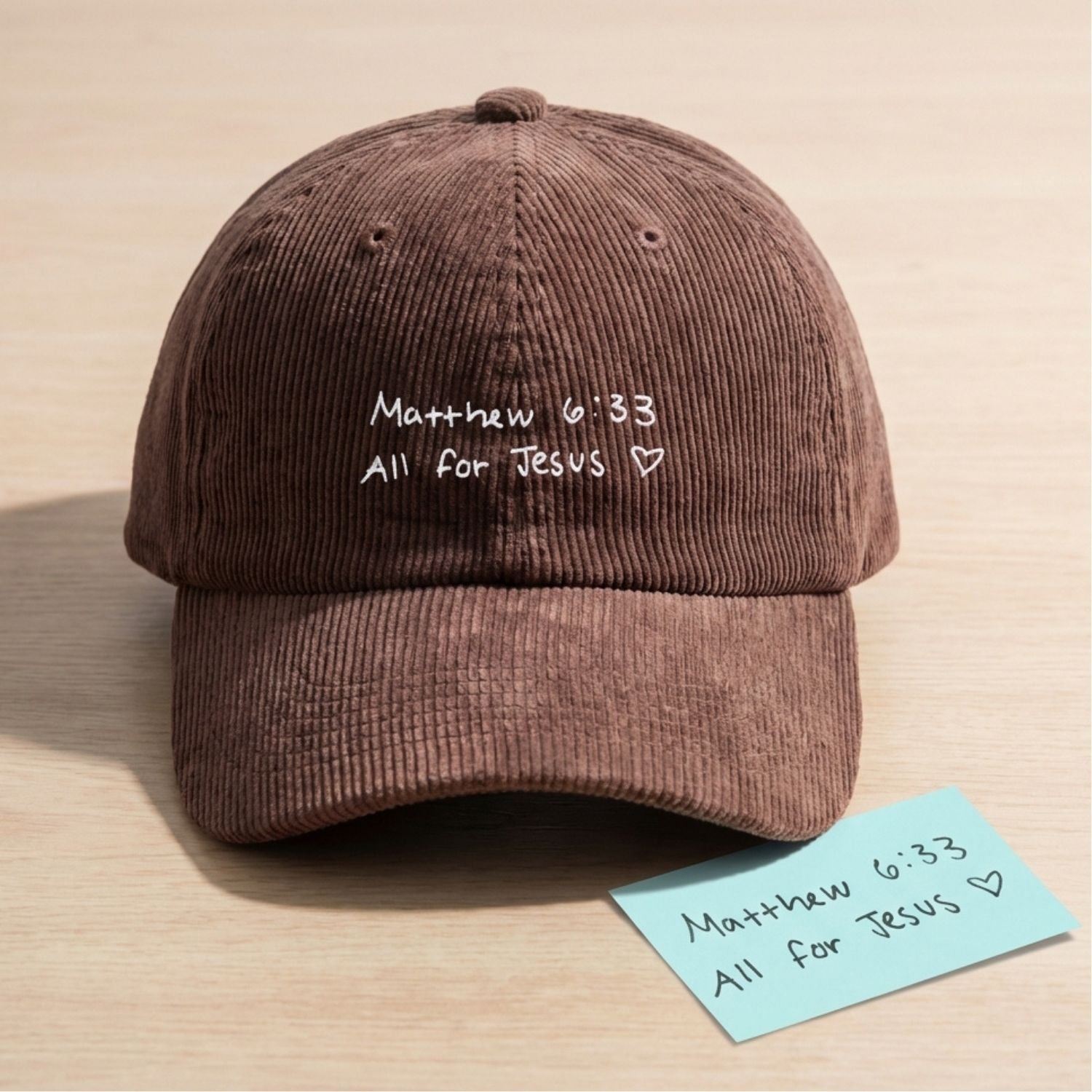 Custom Embroidered Handwriting Hat - Personalized Message Gift Cap