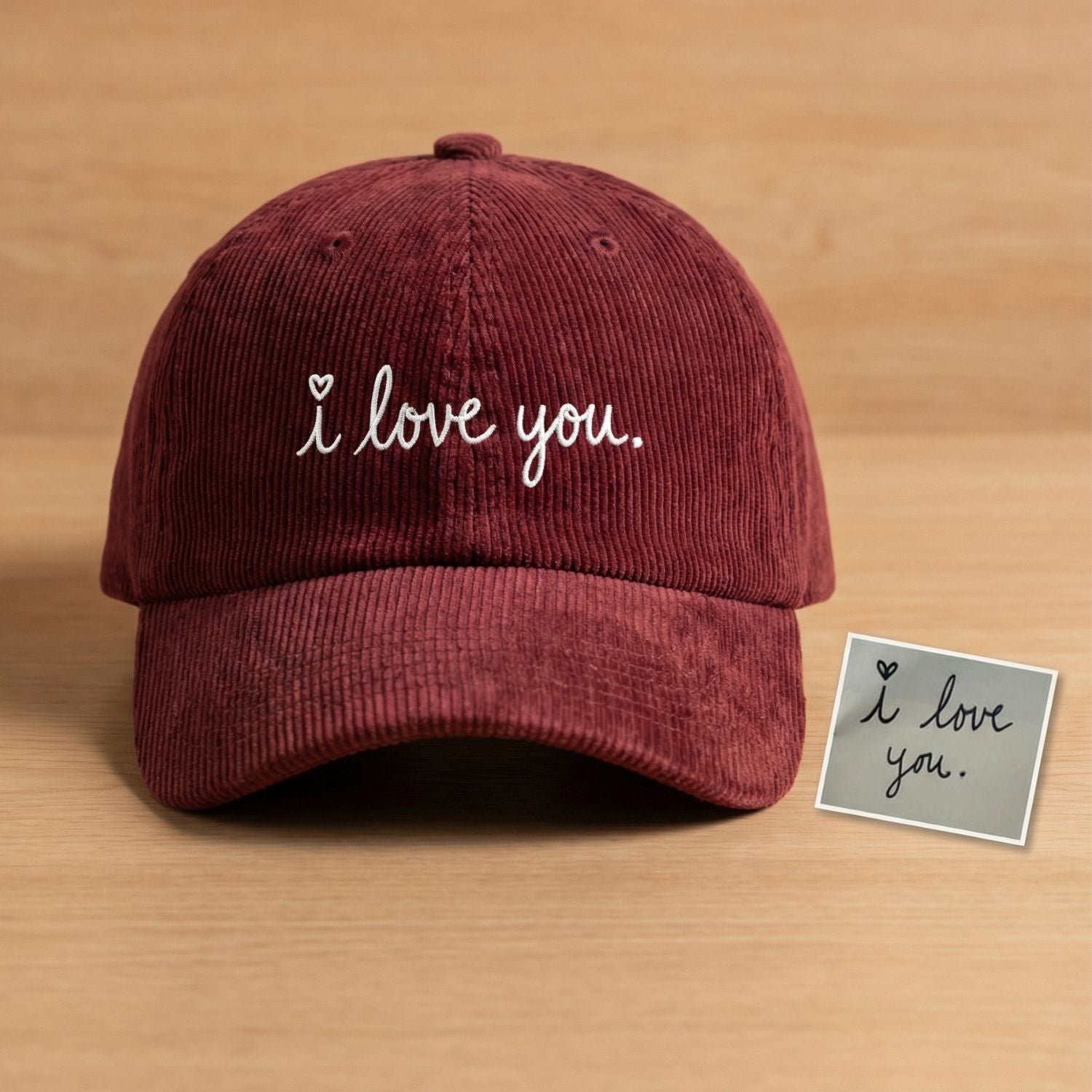 Custom Embroidered Handwriting Hat - Personalized Message Gift Cap