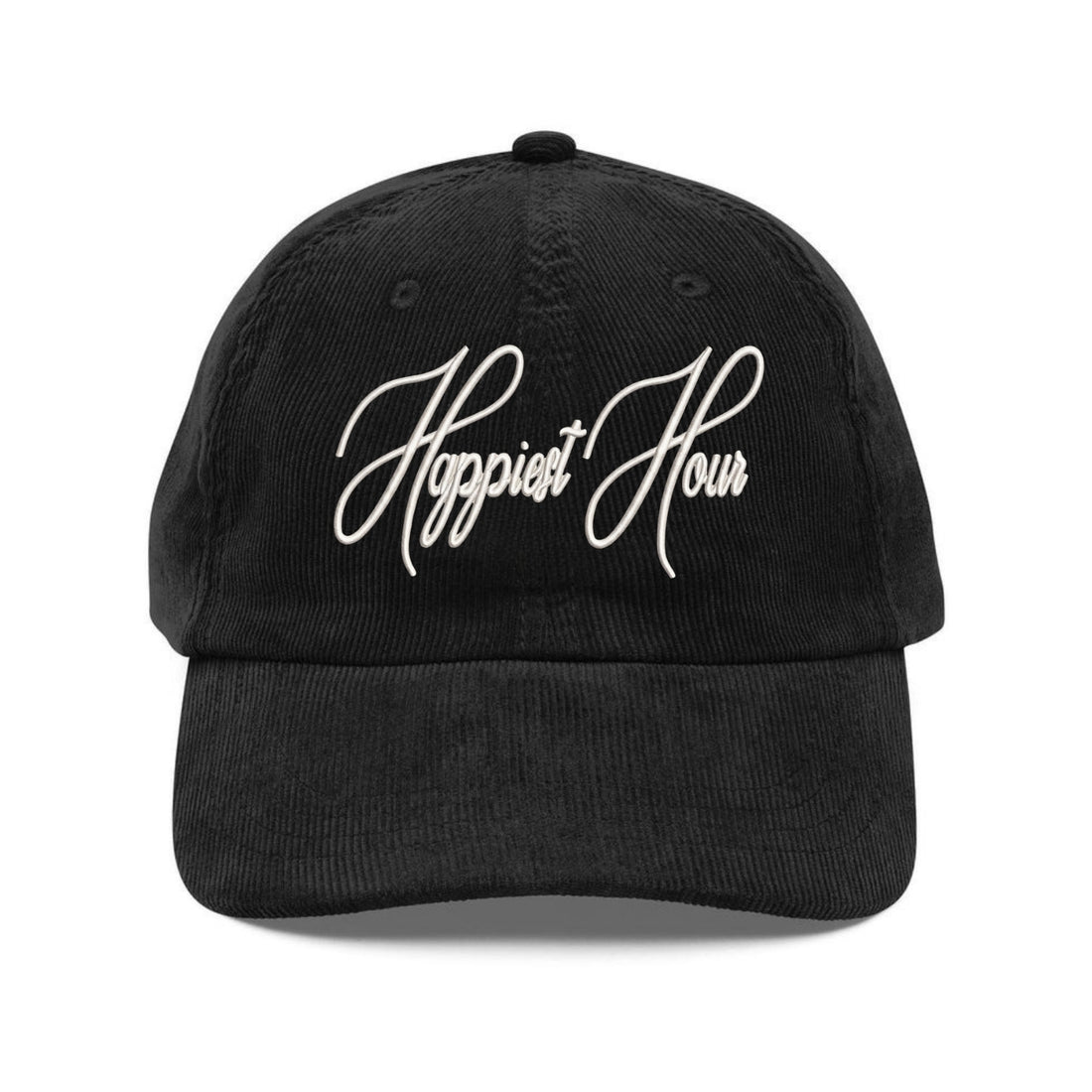 Custom Embroidered Happiest Hour Hat - Weekend Drinking Summer Cap