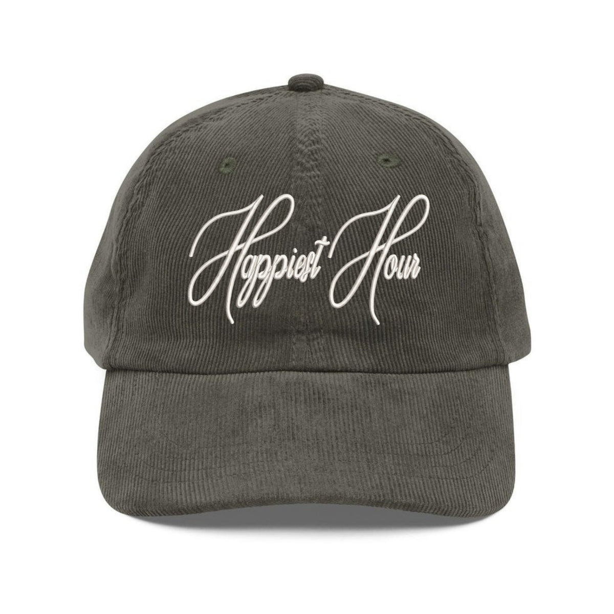 Custom Embroidered Happiest Hour Hat - Weekend Drinking Summer Cap