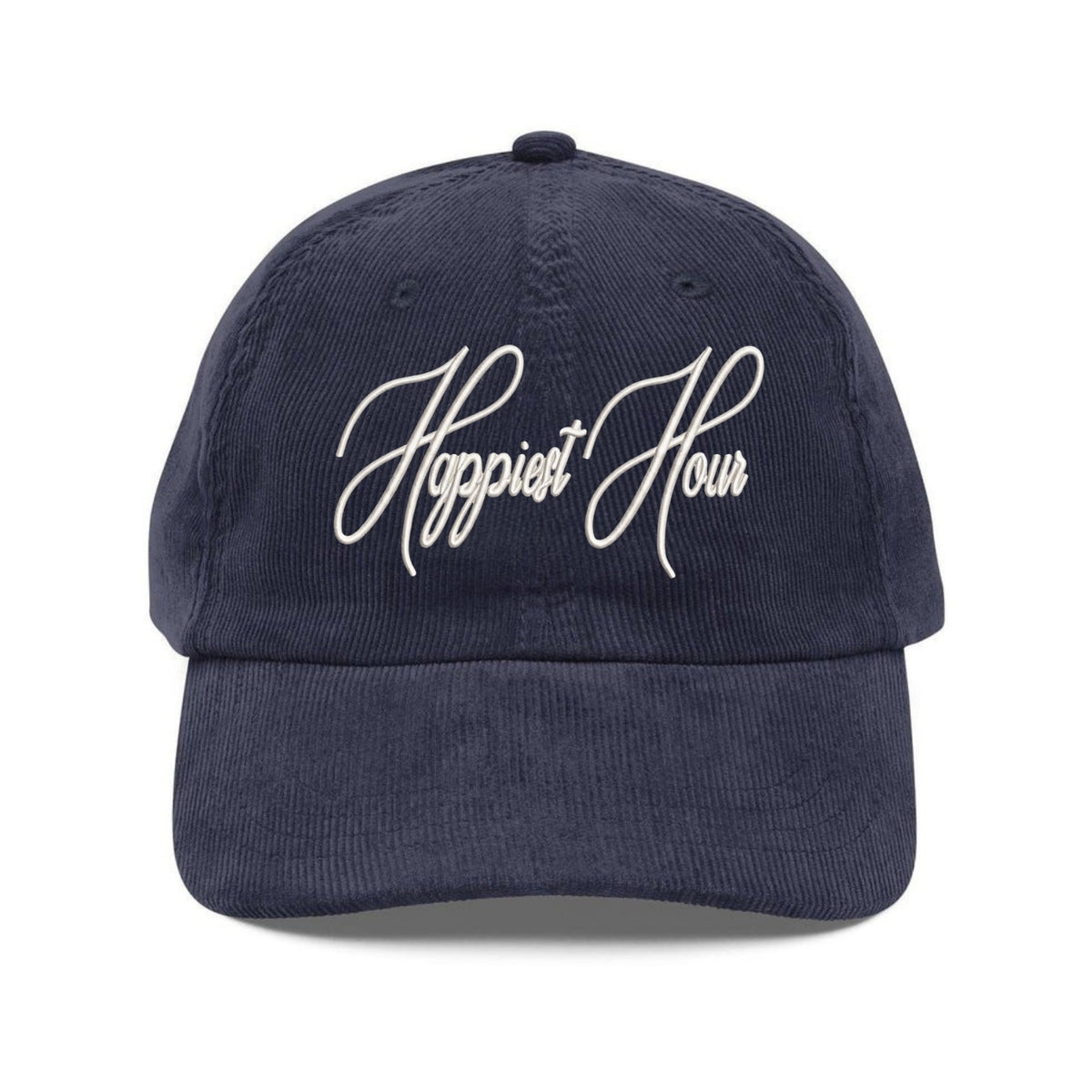 Custom Embroidered Happiest Hour Hat - Weekend Drinking Summer Cap