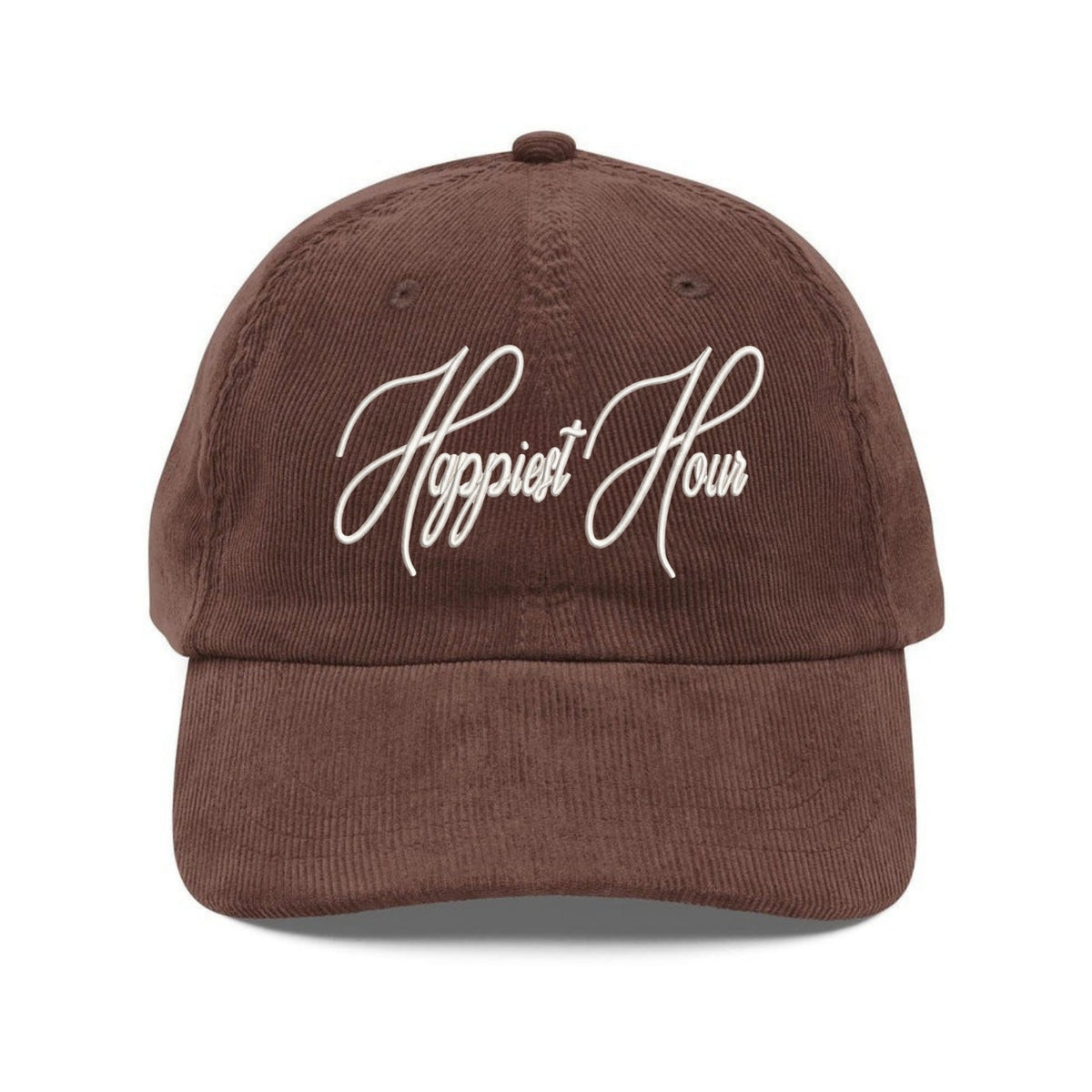Custom Embroidered Happiest Hour Hat - Weekend Drinking Summer Cap