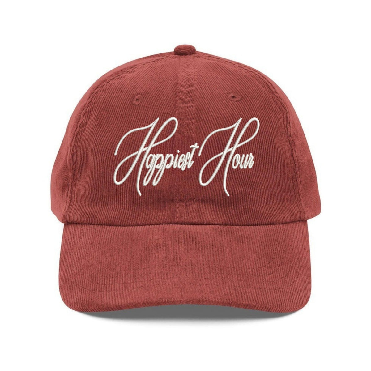 Custom Embroidered Happiest Hour Hat - Weekend Drinking Summer Cap