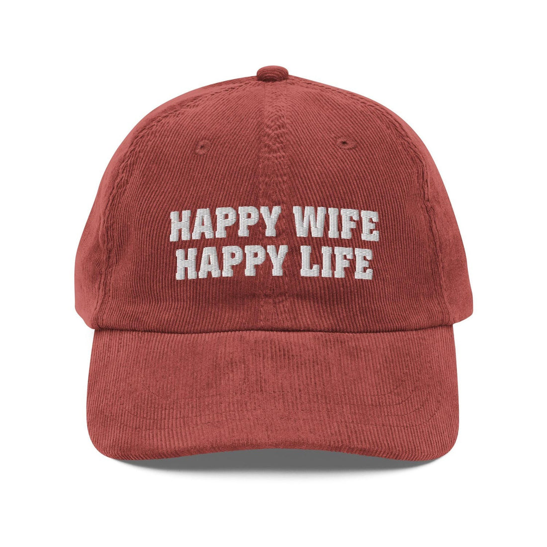 Custom Embroidered Happy Wife Happy Life Hat