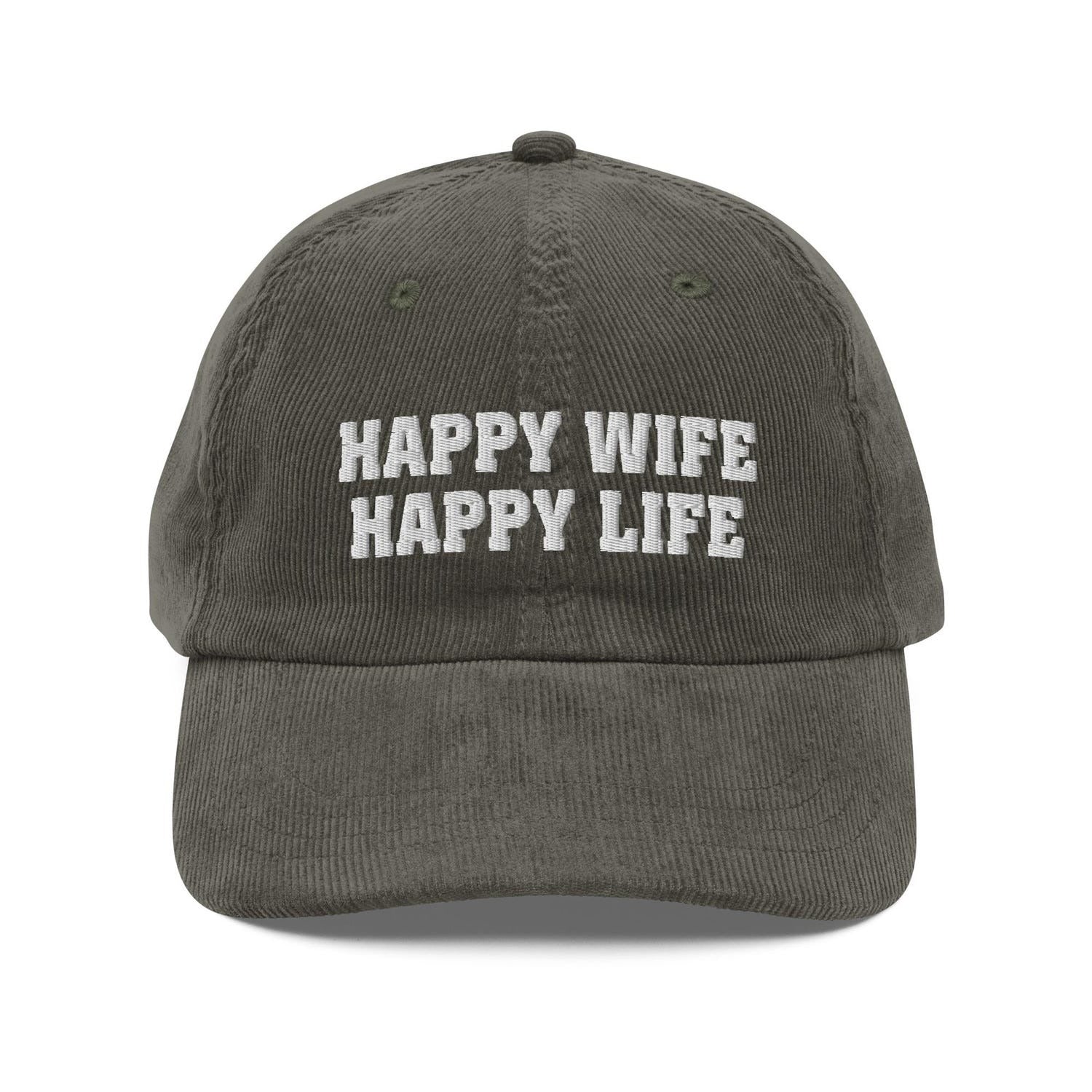 Custom Embroidered Happy Wife Happy Life Hat