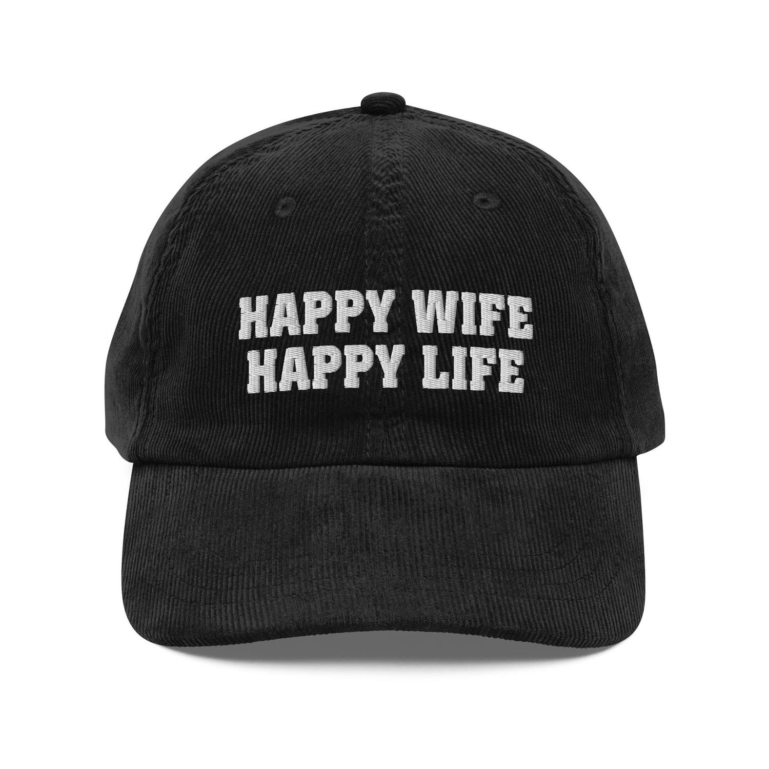 Custom Embroidered Happy Wife Happy Life Hat