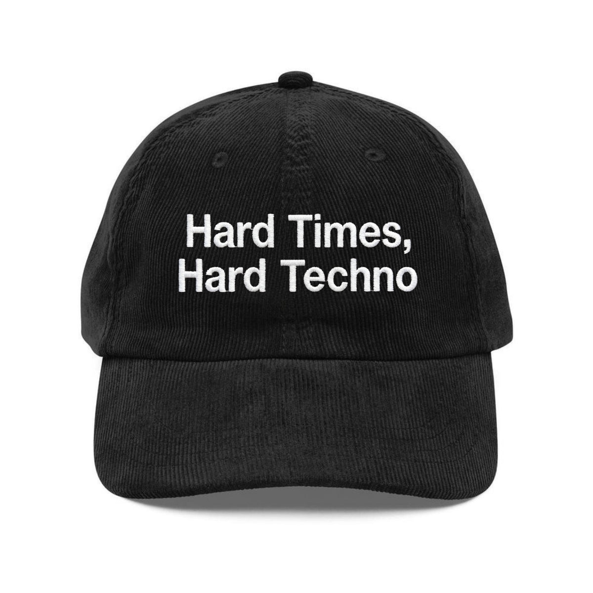 Custom Embroidered Hard Times Hard Techno Hat - Vintage Rave Dad Cap