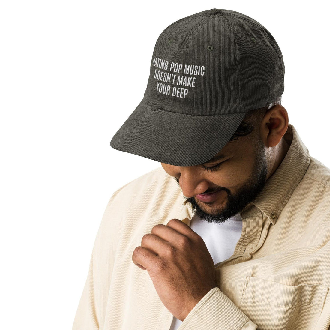 Custom Embroidered Hating Pop Music Doesn't Make You Deep Hat