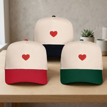 Custom Embroidered Heart Snapback Hat