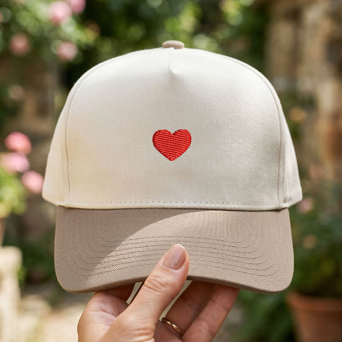 Custom Embroidered Heart Snapback Hat