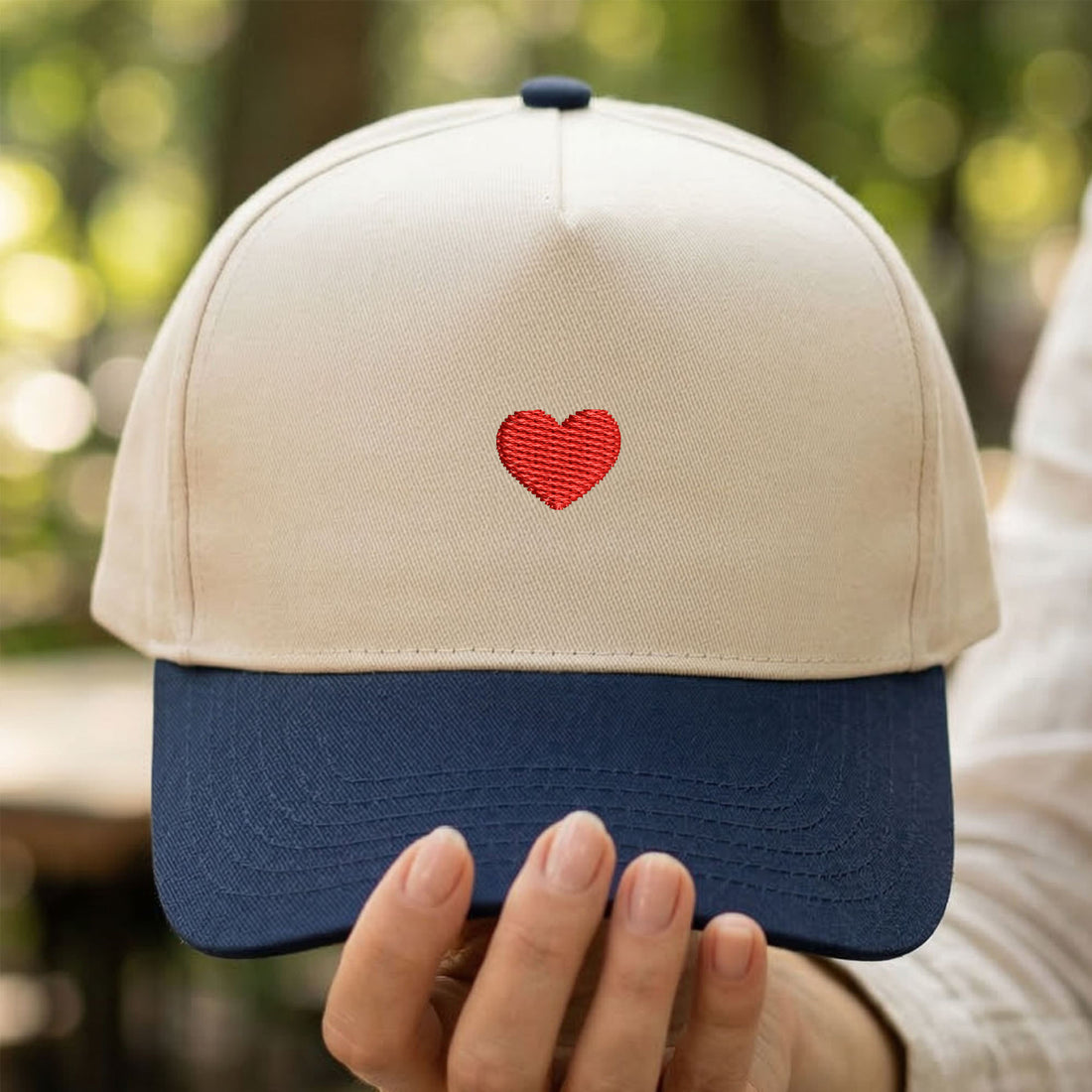 Custom Embroidered Heart Snapback Hat