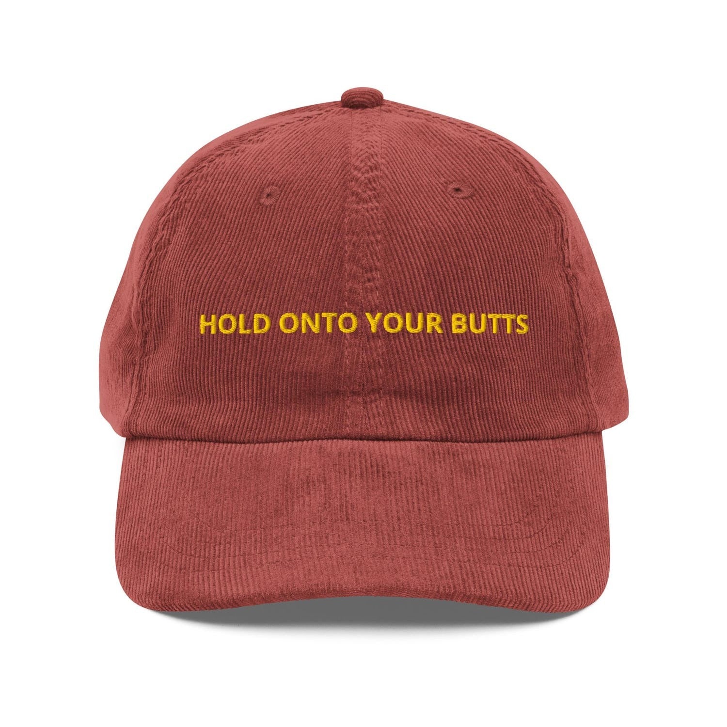 Custom Embroidered Hold On to Your Butts Jurassic Park Hat