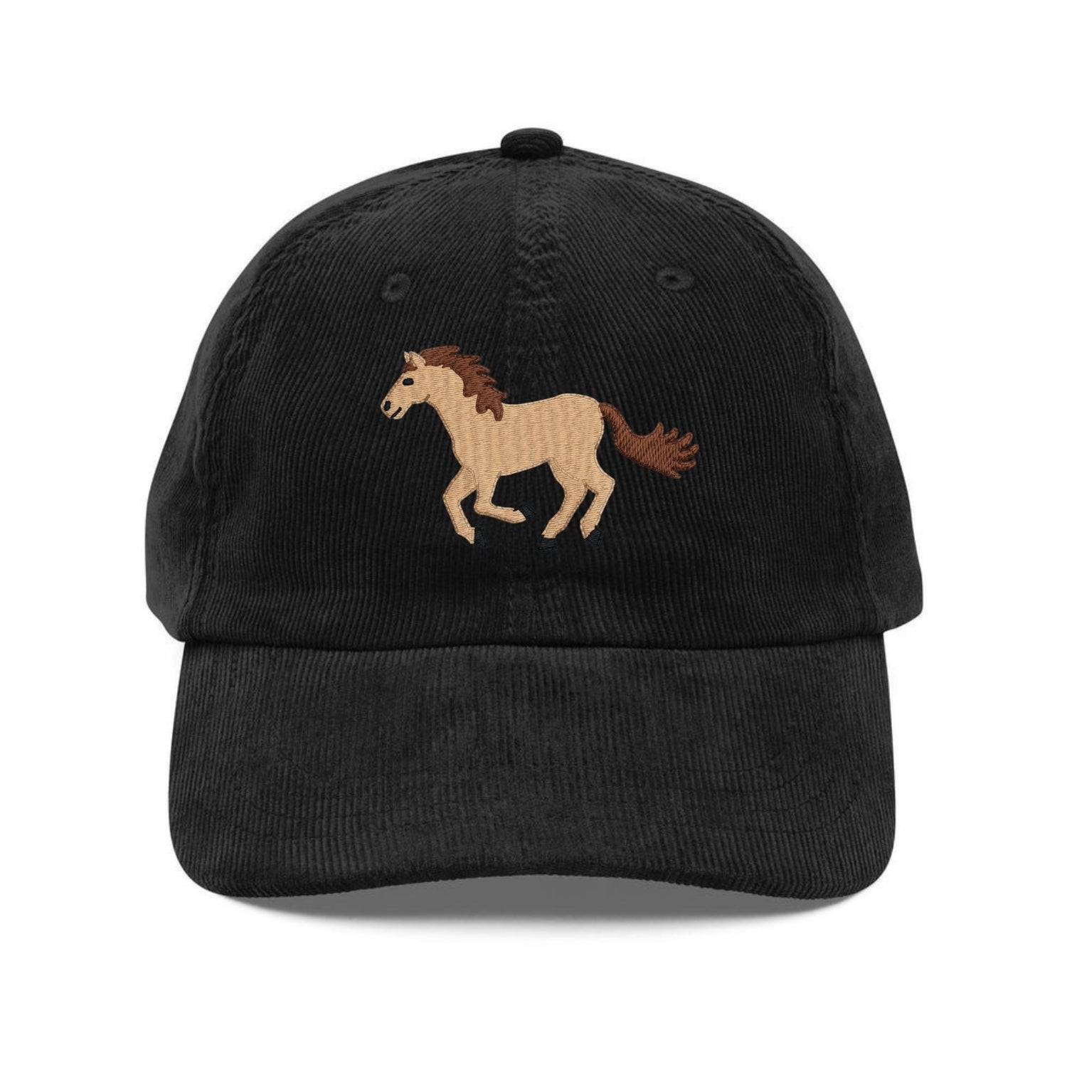 Custom Embroidered Horse Running Brown Hat