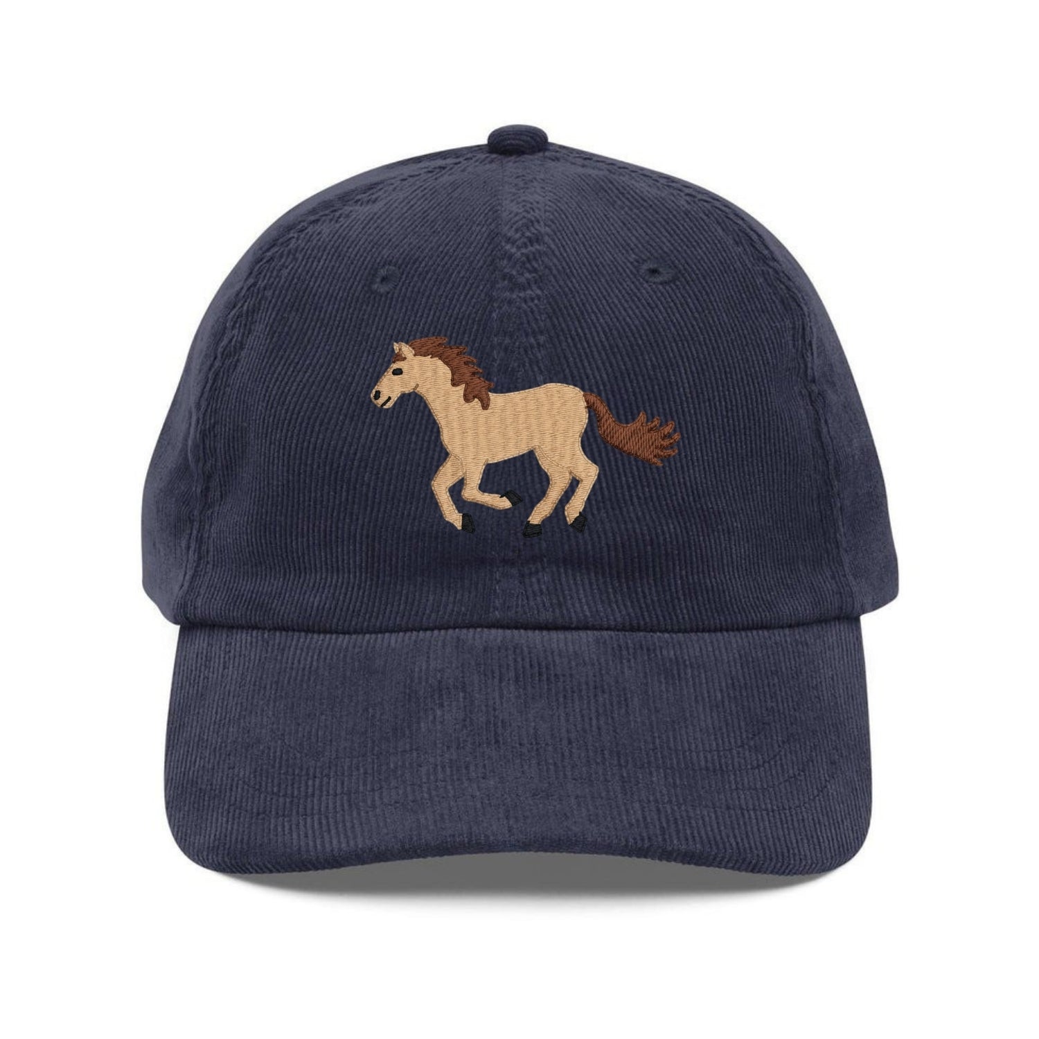 Custom Embroidered Horse Running Brown Hat