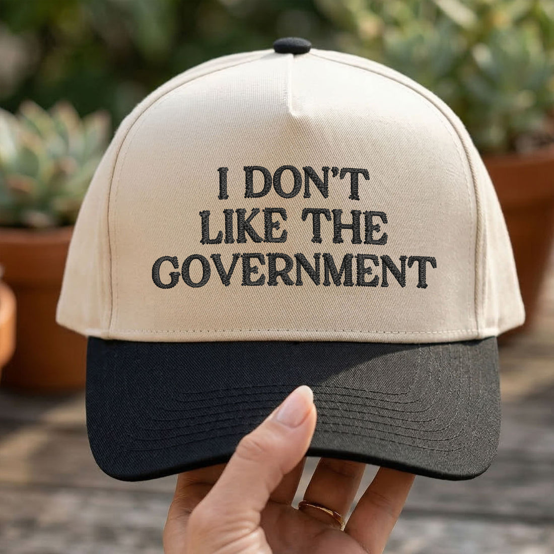 Custom Embroidered I Don’t Like The Government Snapback Hat