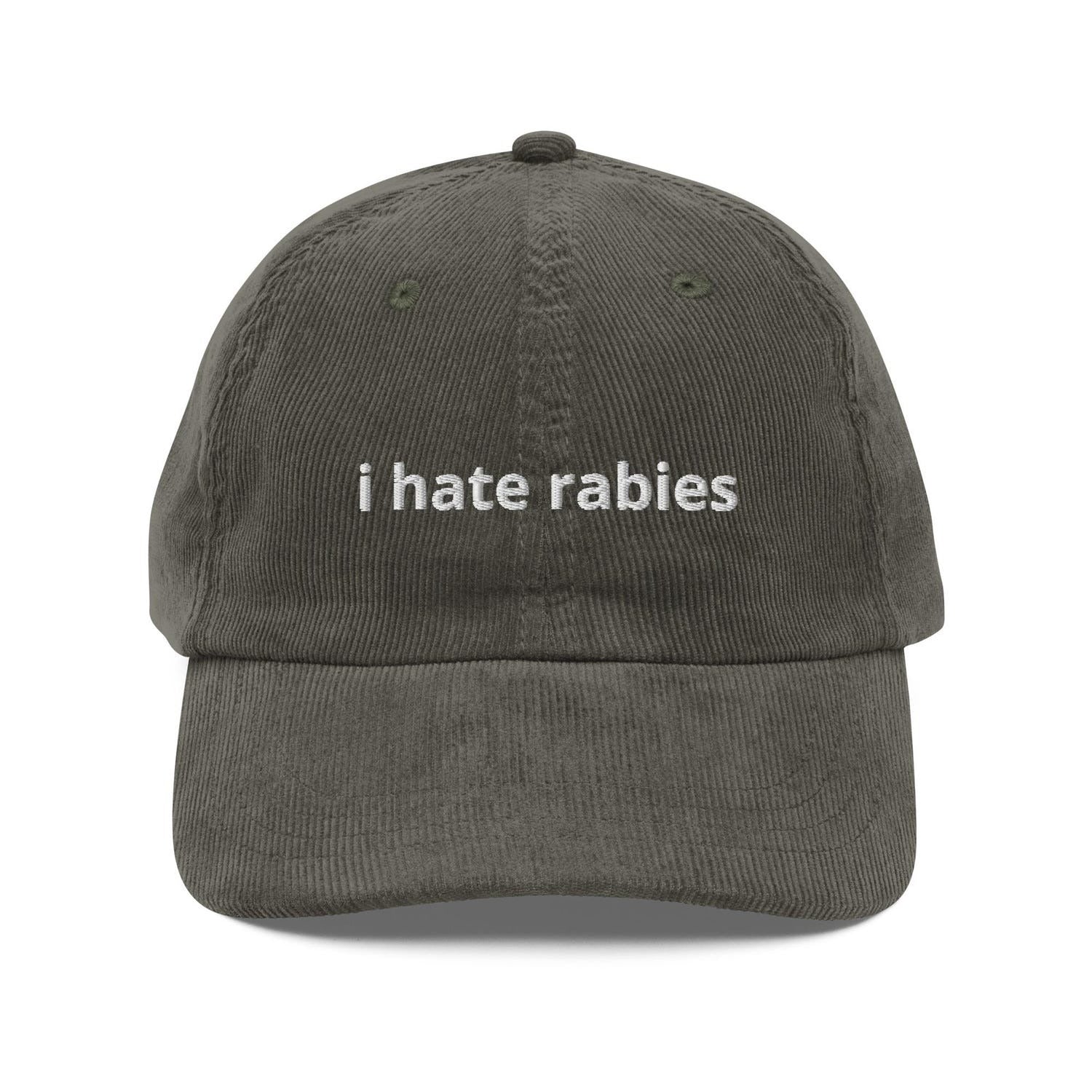 Custom Embroidered I Hate Rabies Hat