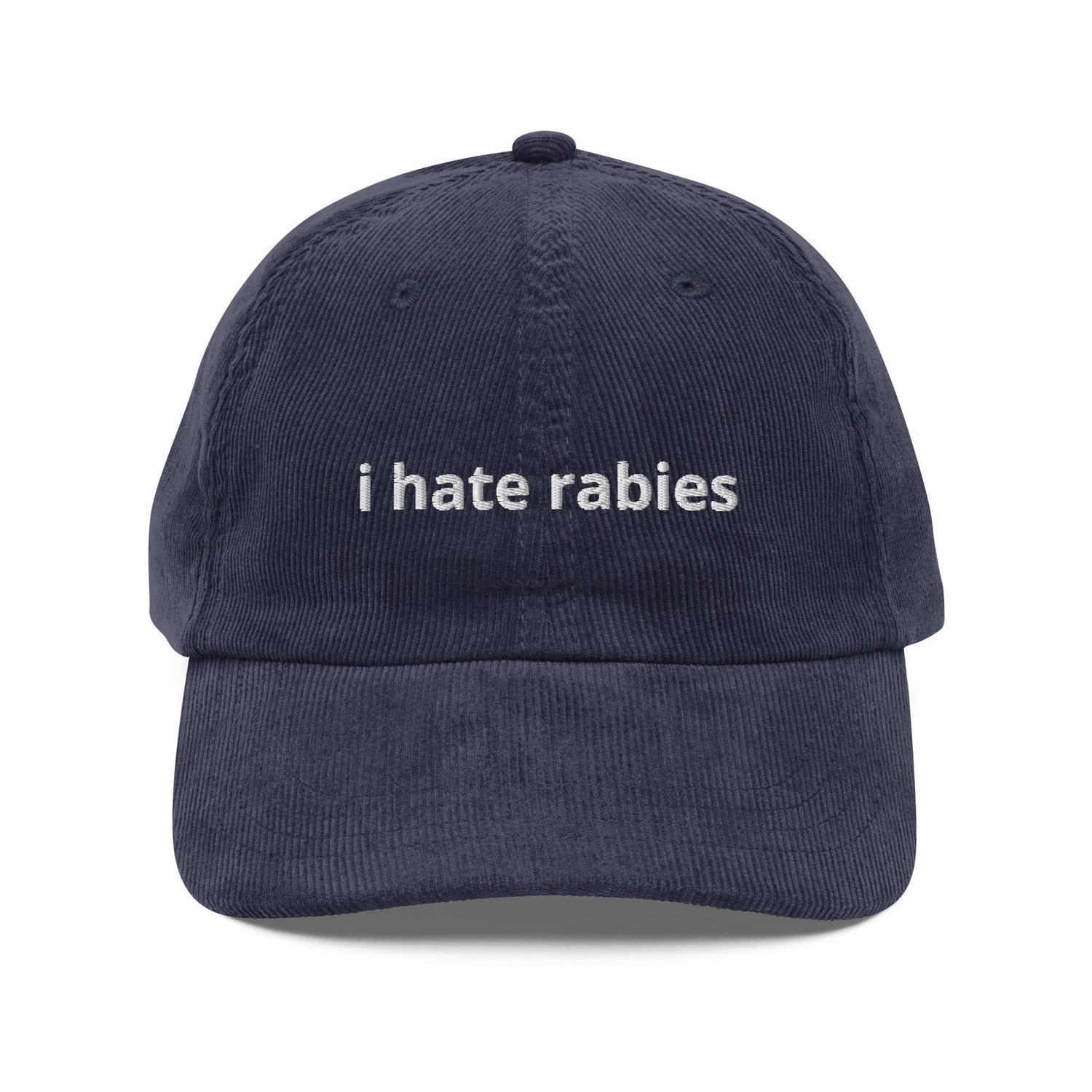 Custom Embroidered I Hate Rabies Hat