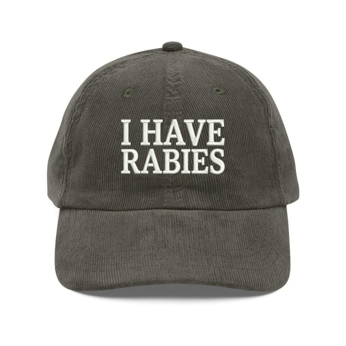 Custom Embroidered I Have Rabies Hat - Unhinged Meme Sarcasm Cap