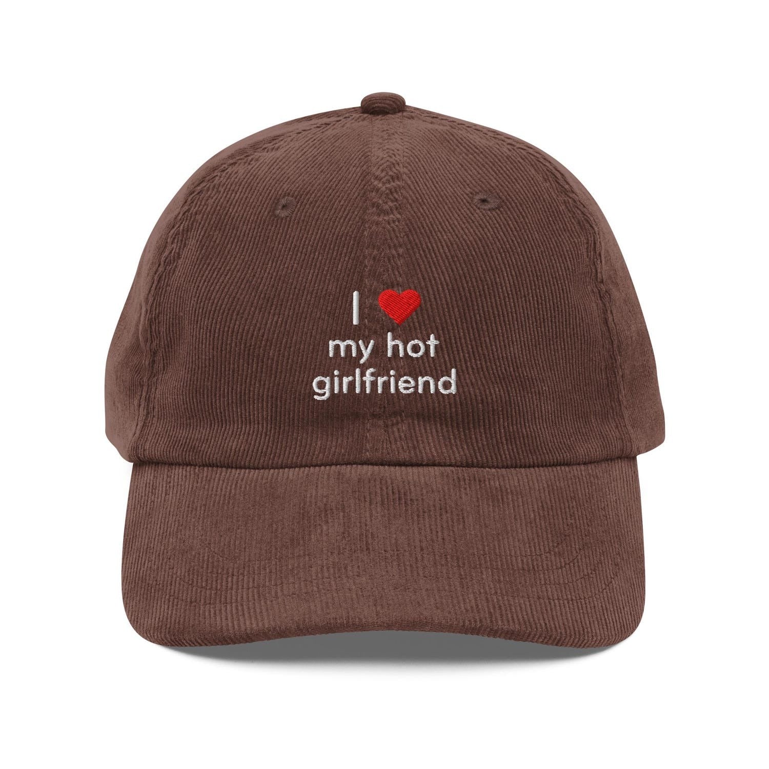 Custom Embroidered I Love My Hot Girlfriend Hat