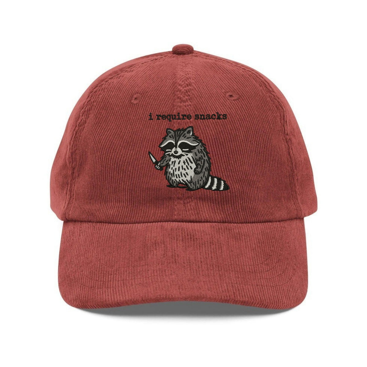 Custom Embroidered I Require Snacks Hat