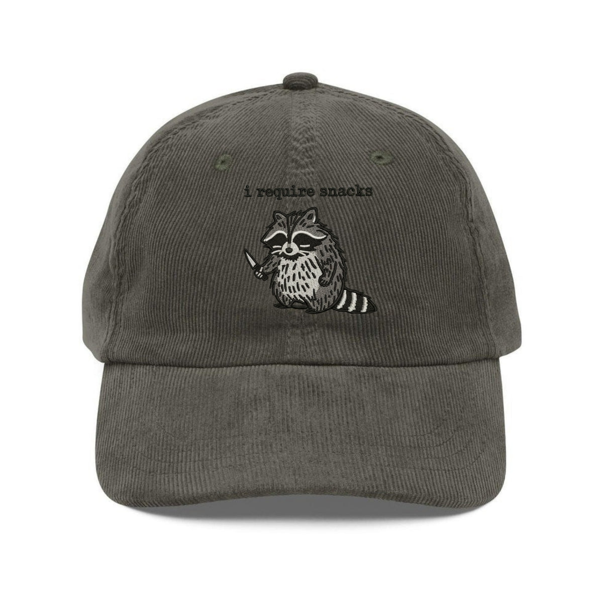 Custom Embroidered I Require Snacks Hat