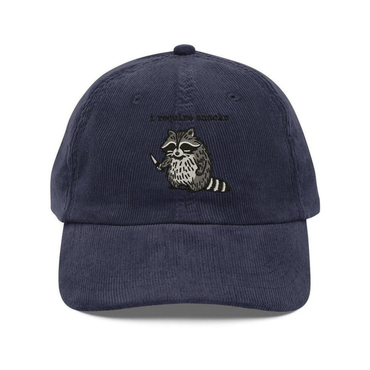 Custom Embroidered I Require Snacks Hat
