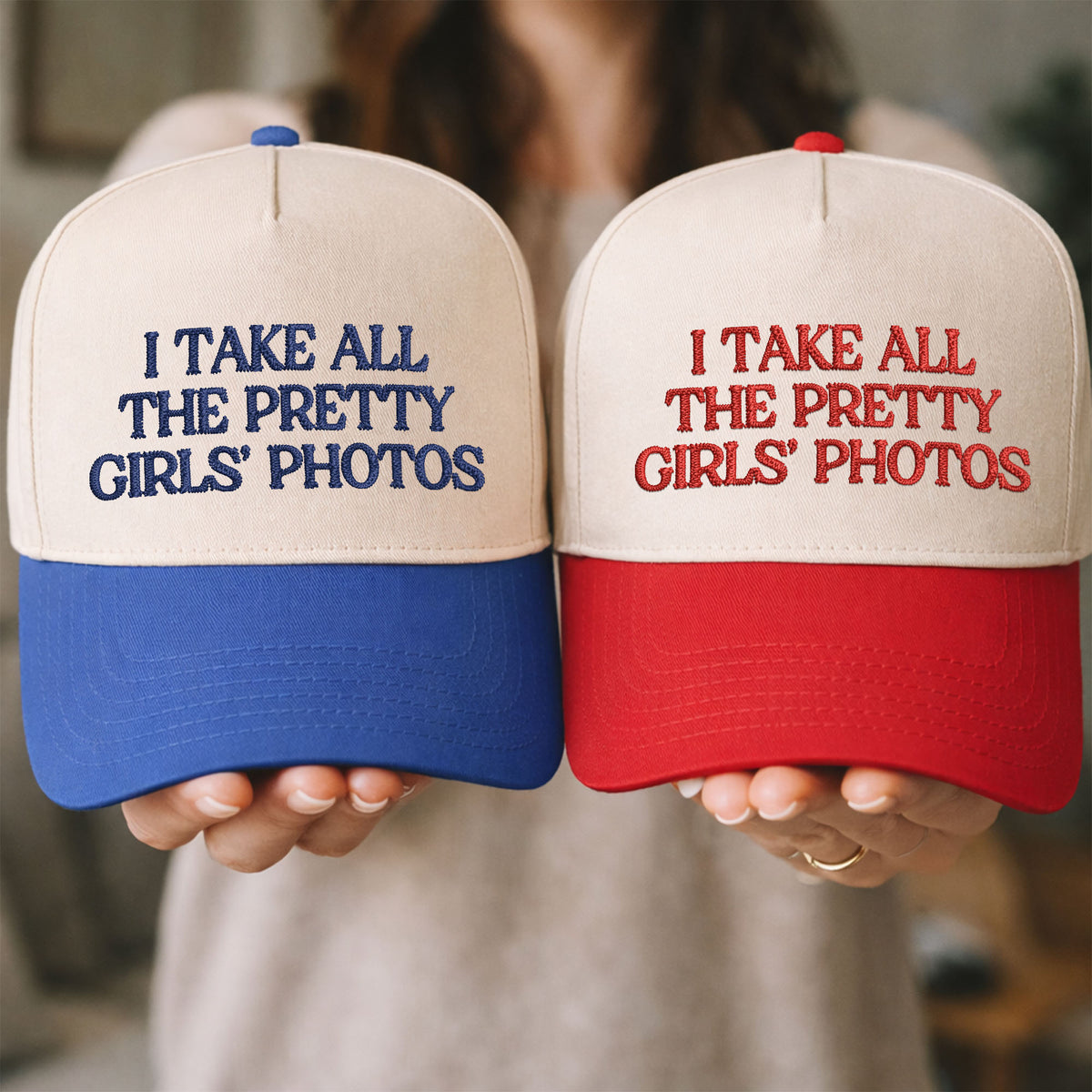 Custom Embroidered I Take All The Pretty Girls’ Photos Snapback Hat