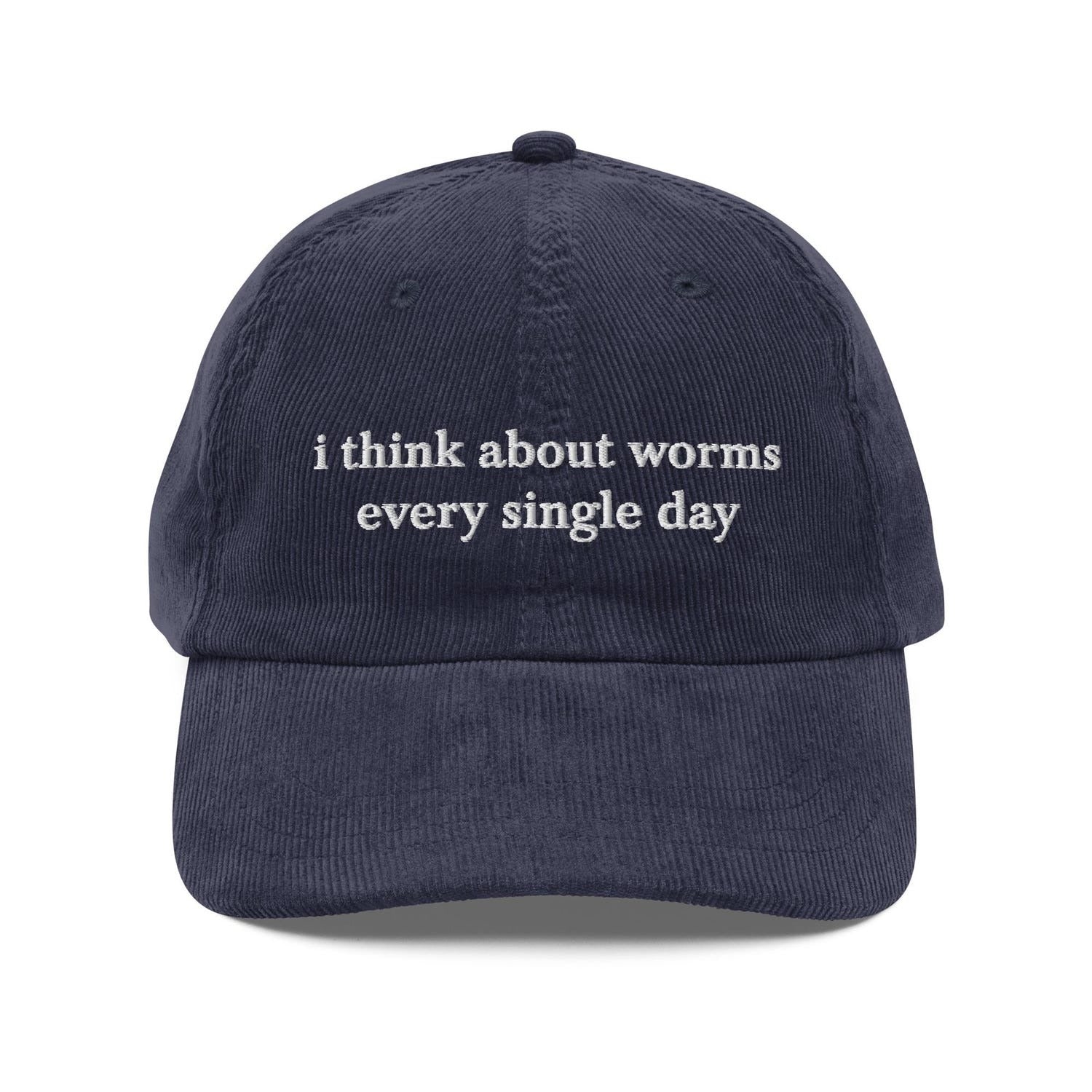 Custom Embroidered I Think About Worms Every Single Day Hat