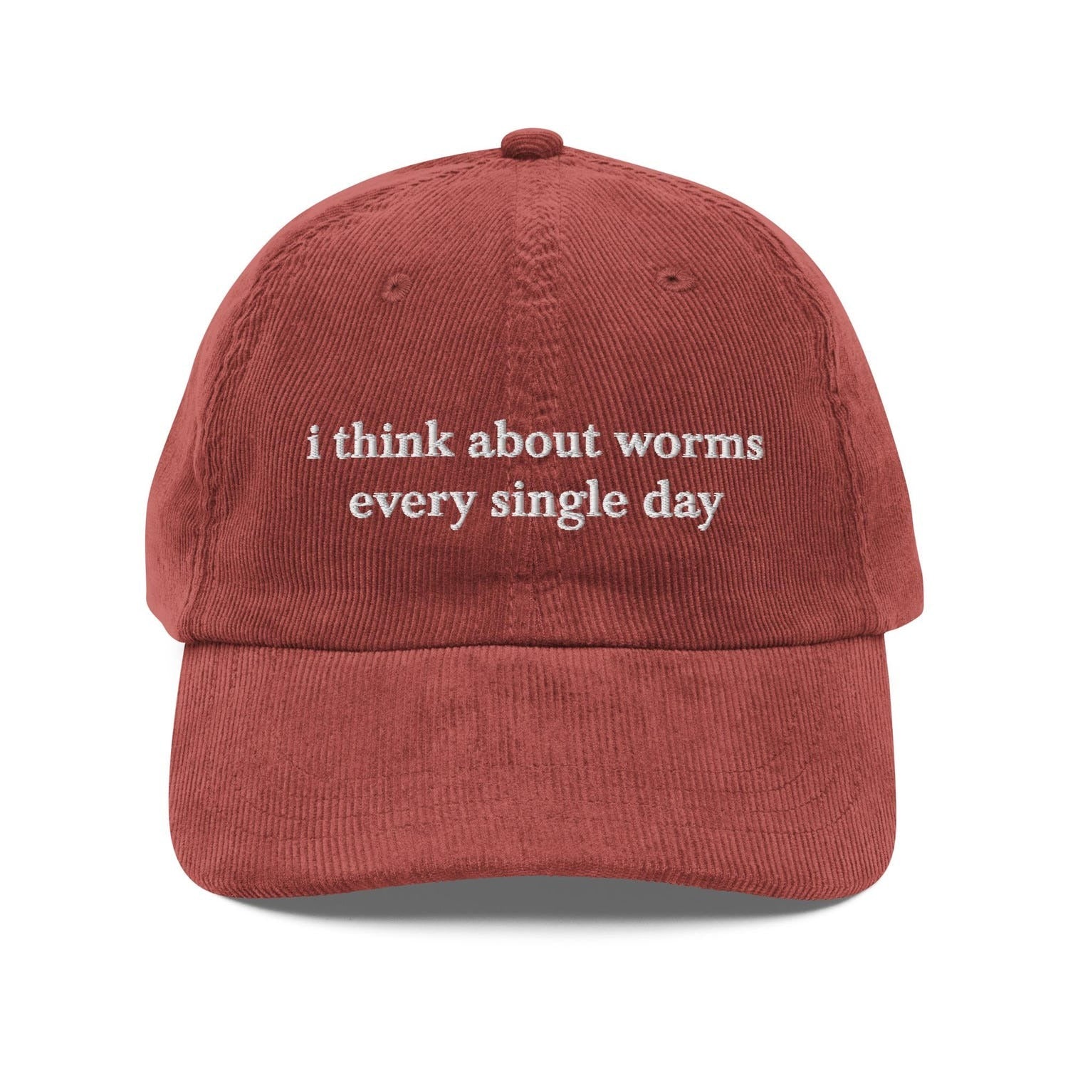 Custom Embroidered I Think About Worms Every Single Day Hat