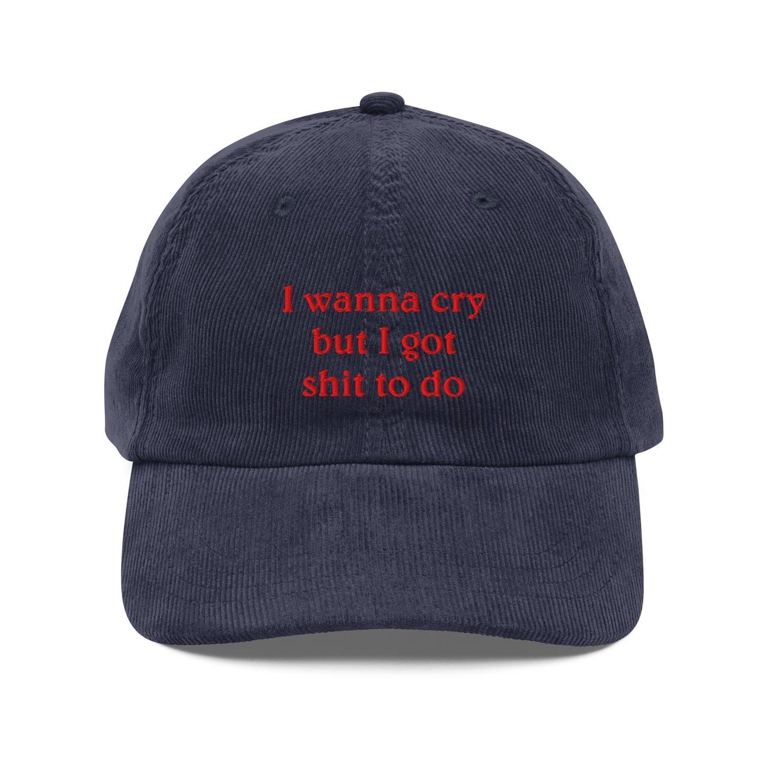 Custom Embroidered I Wanna Cry But I Got Shit to Do Hat