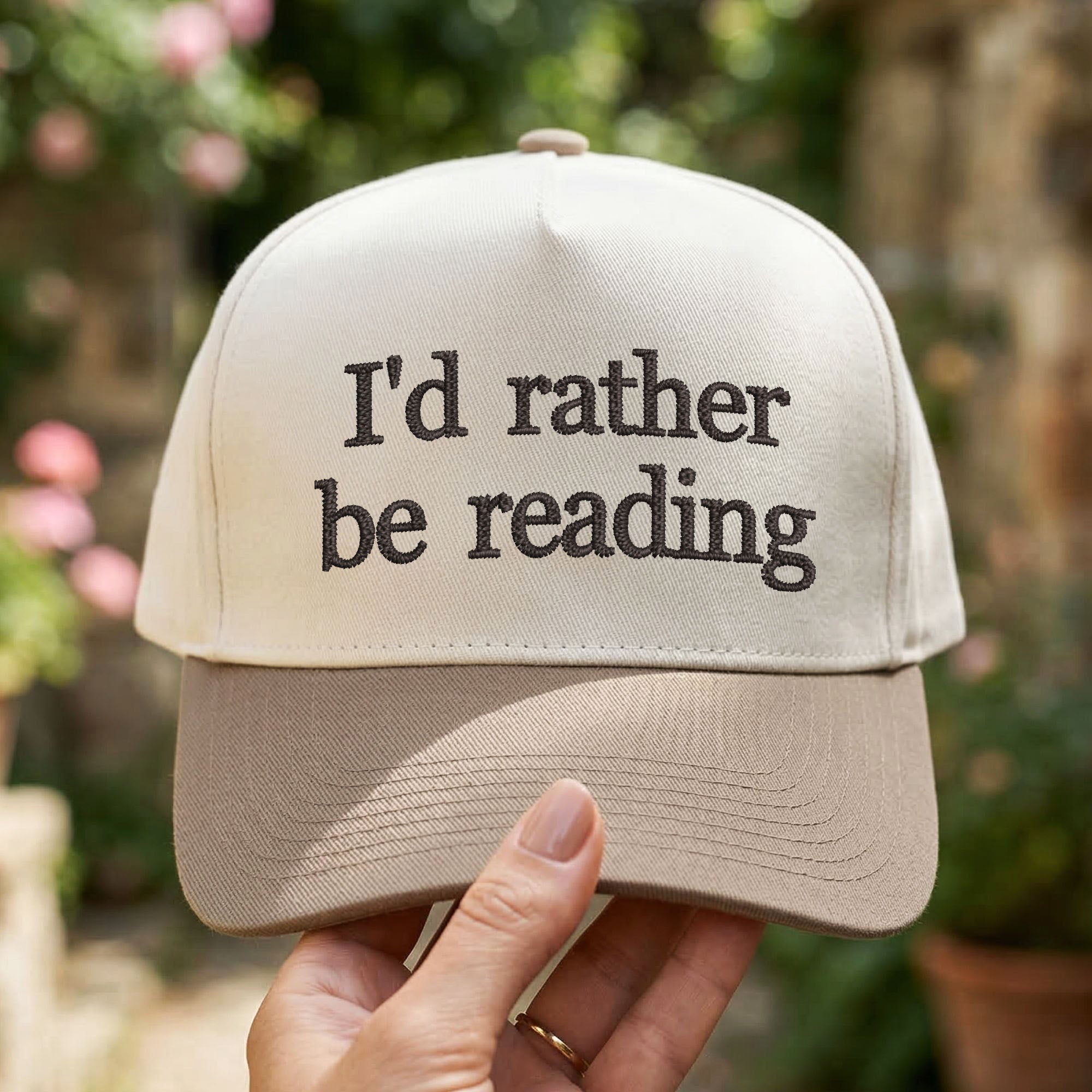 Custom Embroidered I'd Rather Be Reading Snapback Hat