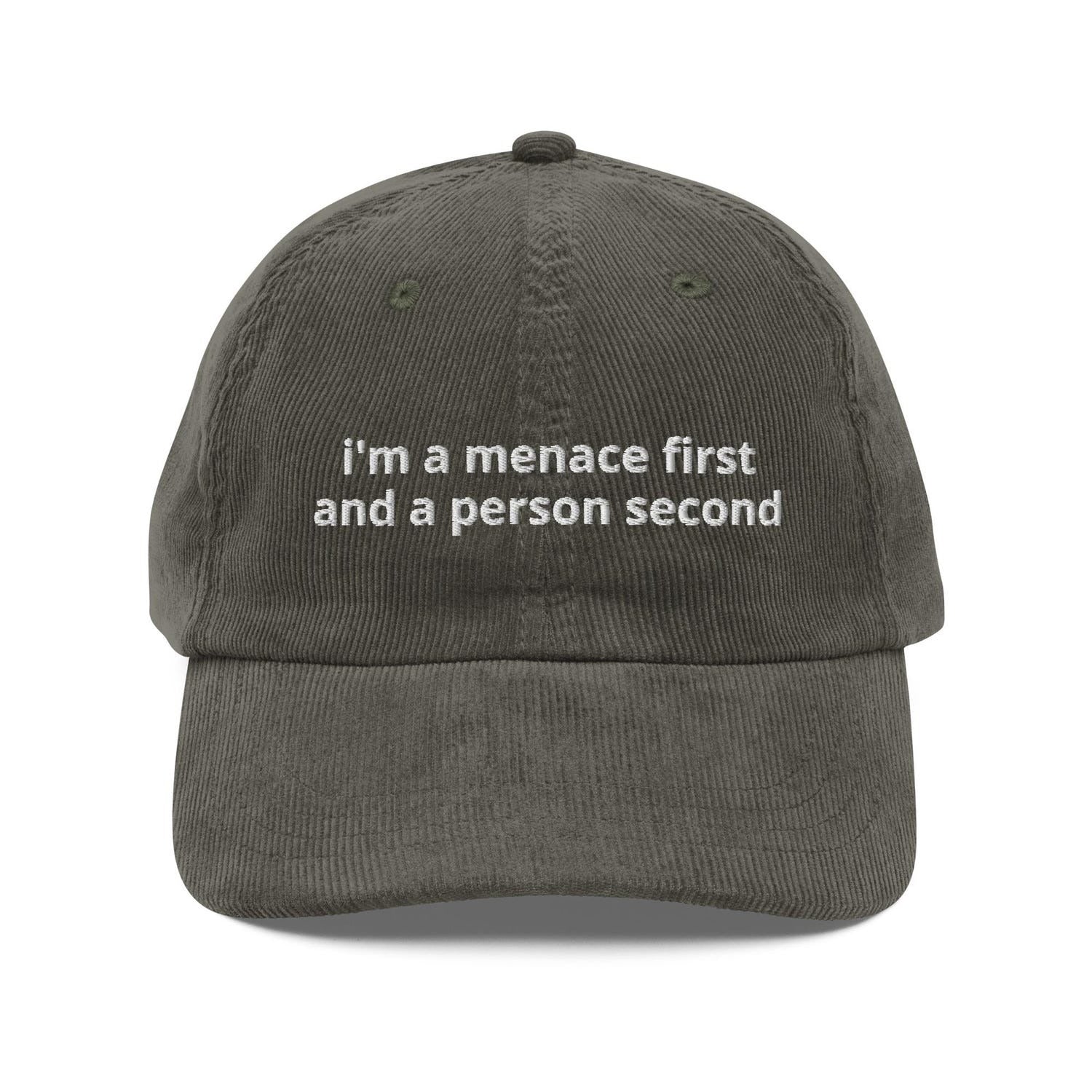 Custom Embroidered I'm a Menace First and a Person Second Hat