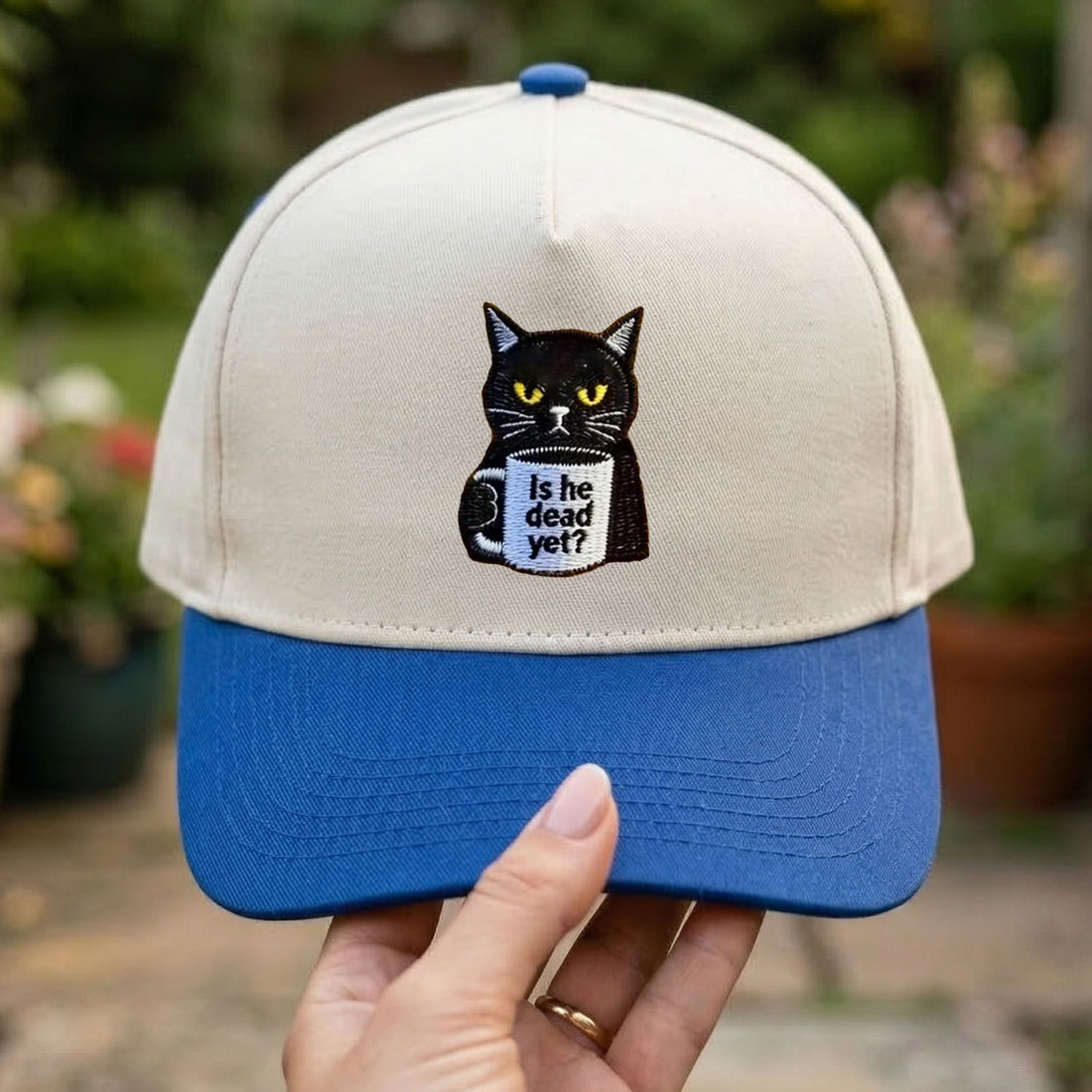 Custom Embroidered Is He Dead Yet Snapback Hat