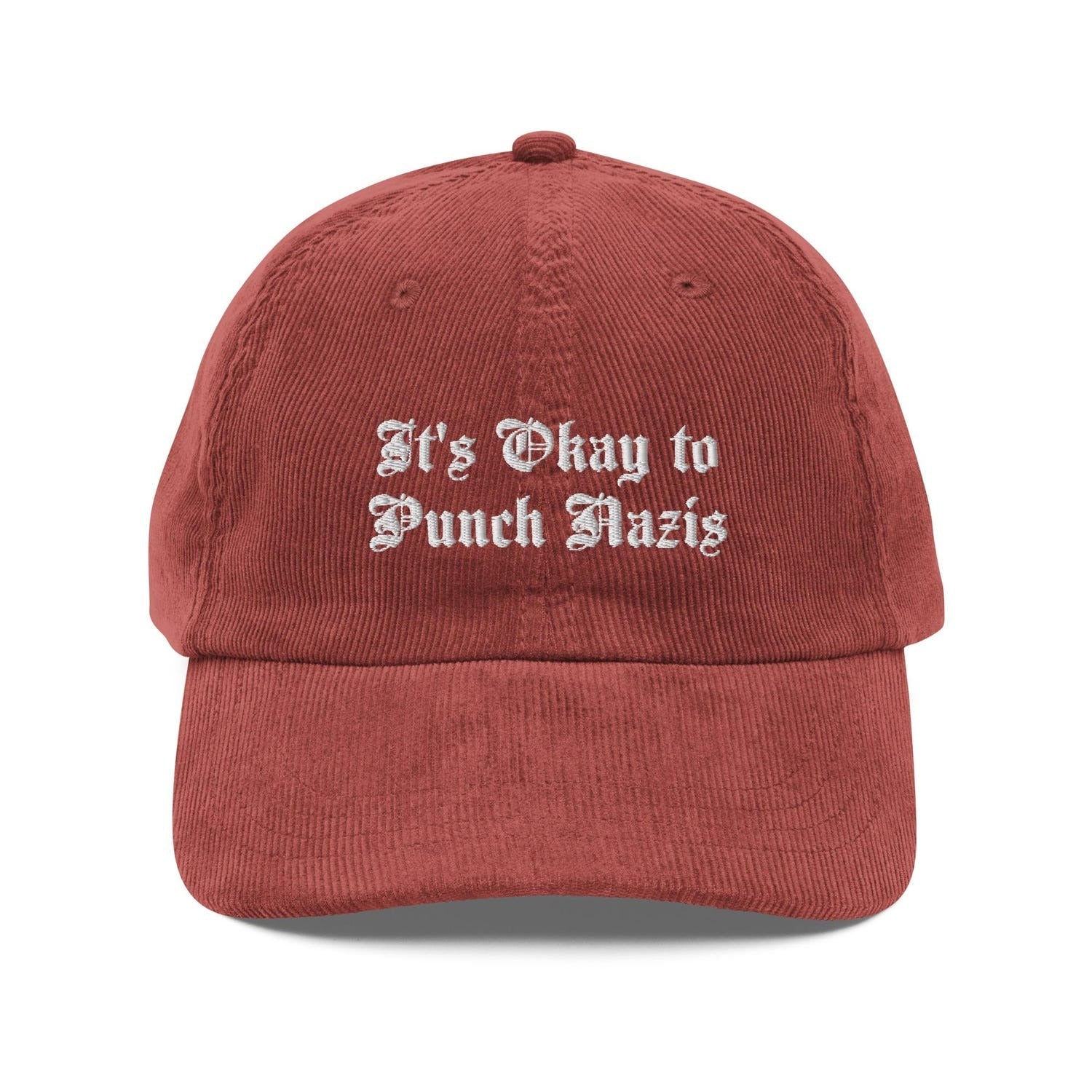Custom Embroidered It’s Okay to Punch Nazis Hat