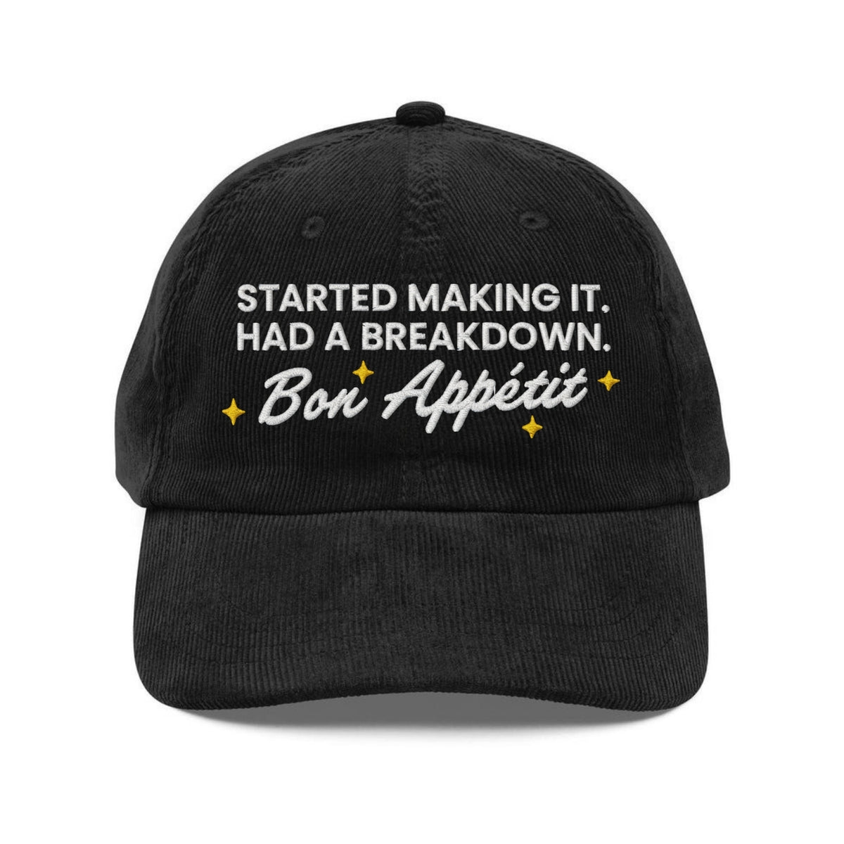Custom Embroidered James Acaster Quote Hat
