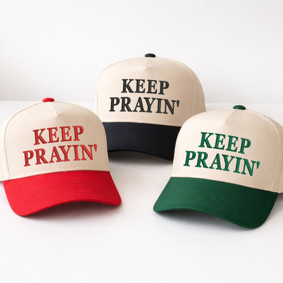Custom Embroidered Keep Prayin' Snapback Hat