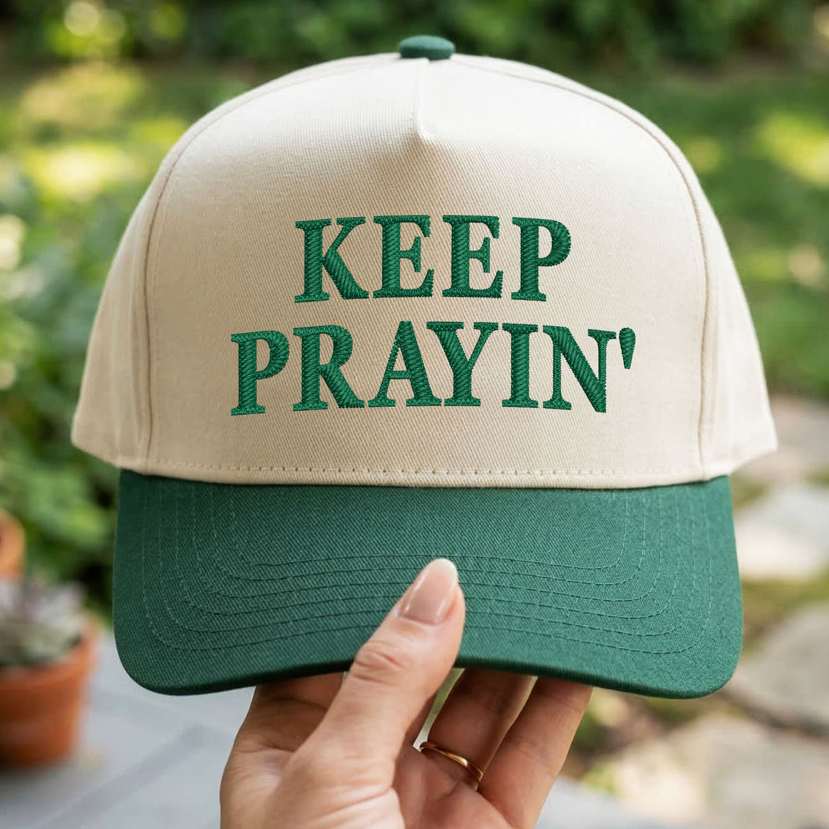 Custom Embroidered Keep Prayin' Snapback Hat