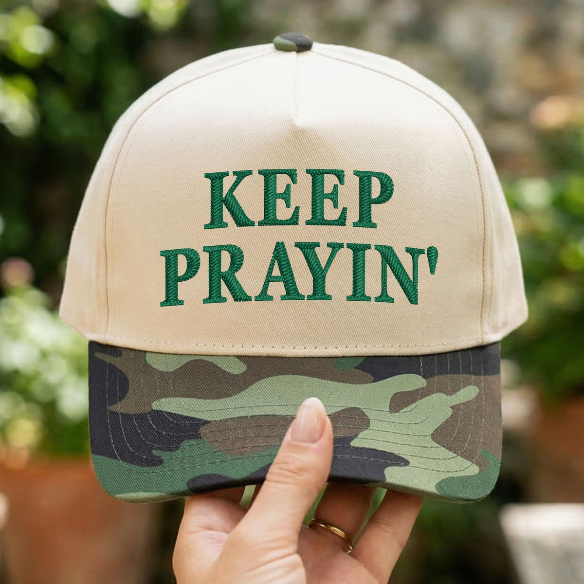 Custom Embroidered Keep Prayin' Snapback Hat