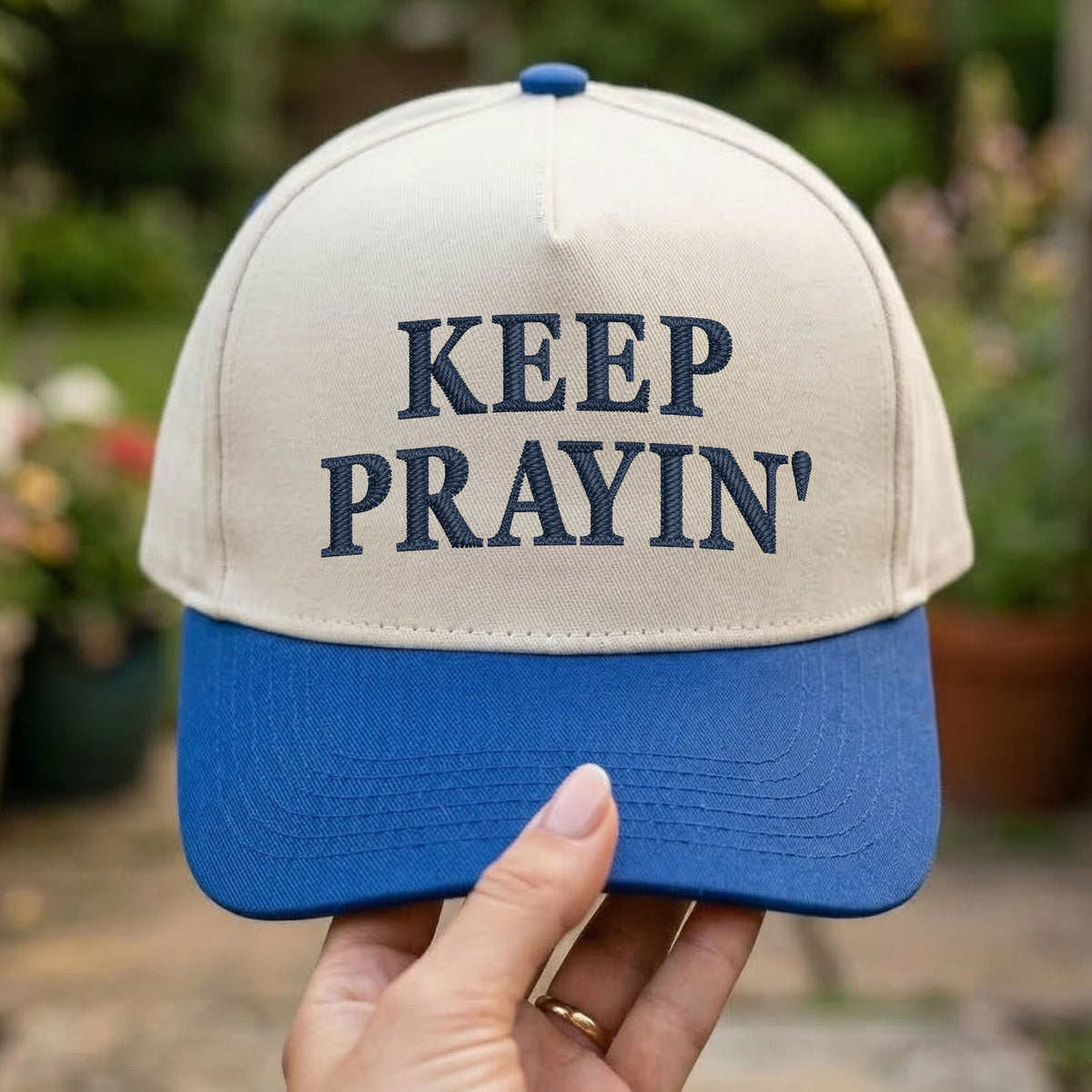 Custom Embroidered Keep Prayin' Snapback Hat