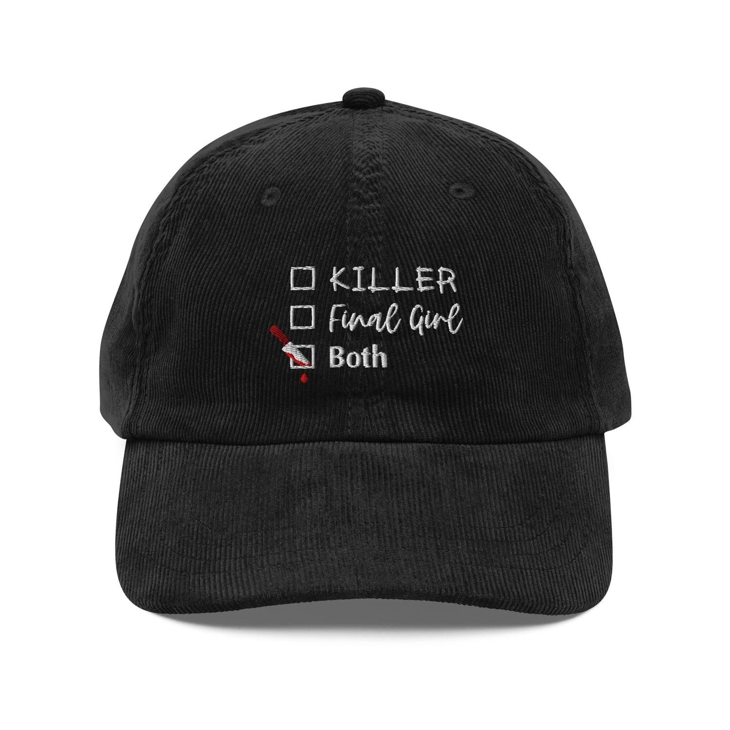 Custom Embroidered Killer, Final Girl, Both Hat