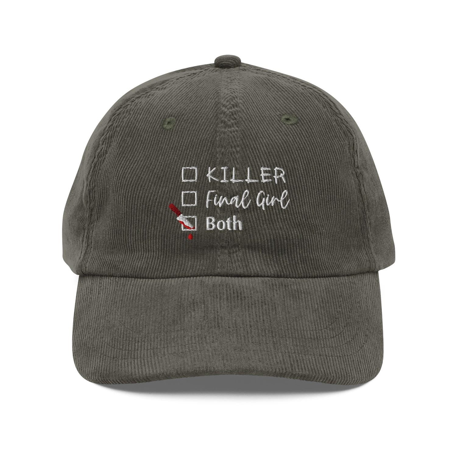Custom Embroidered Killer, Final Girl, Both Hat