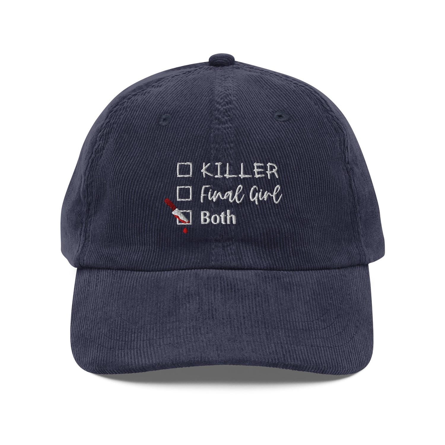 Custom Embroidered Killer, Final Girl, Both Hat
