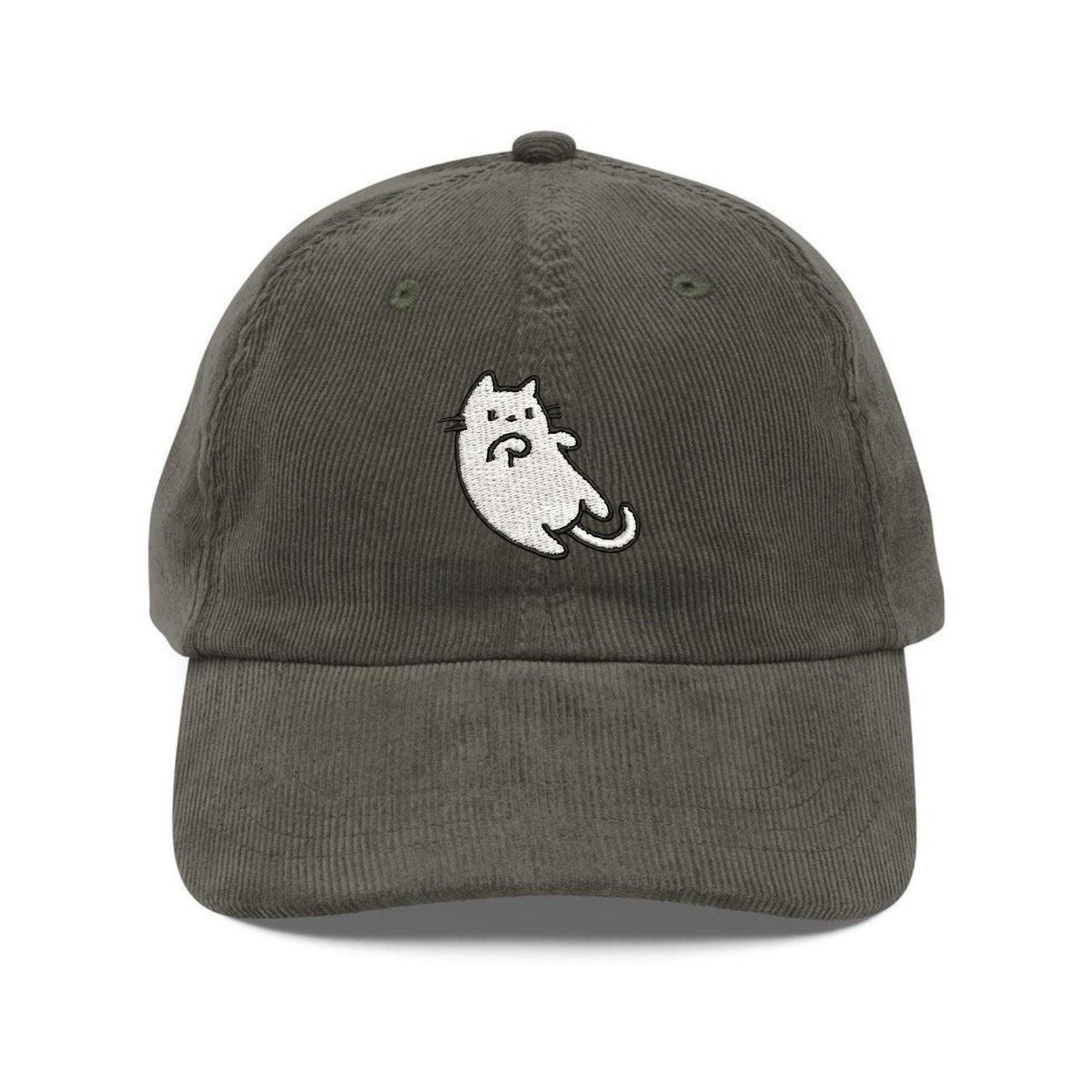 Custom Embroidered Laying Down Cat Hat - Cute Pet Lover Vintage Cap