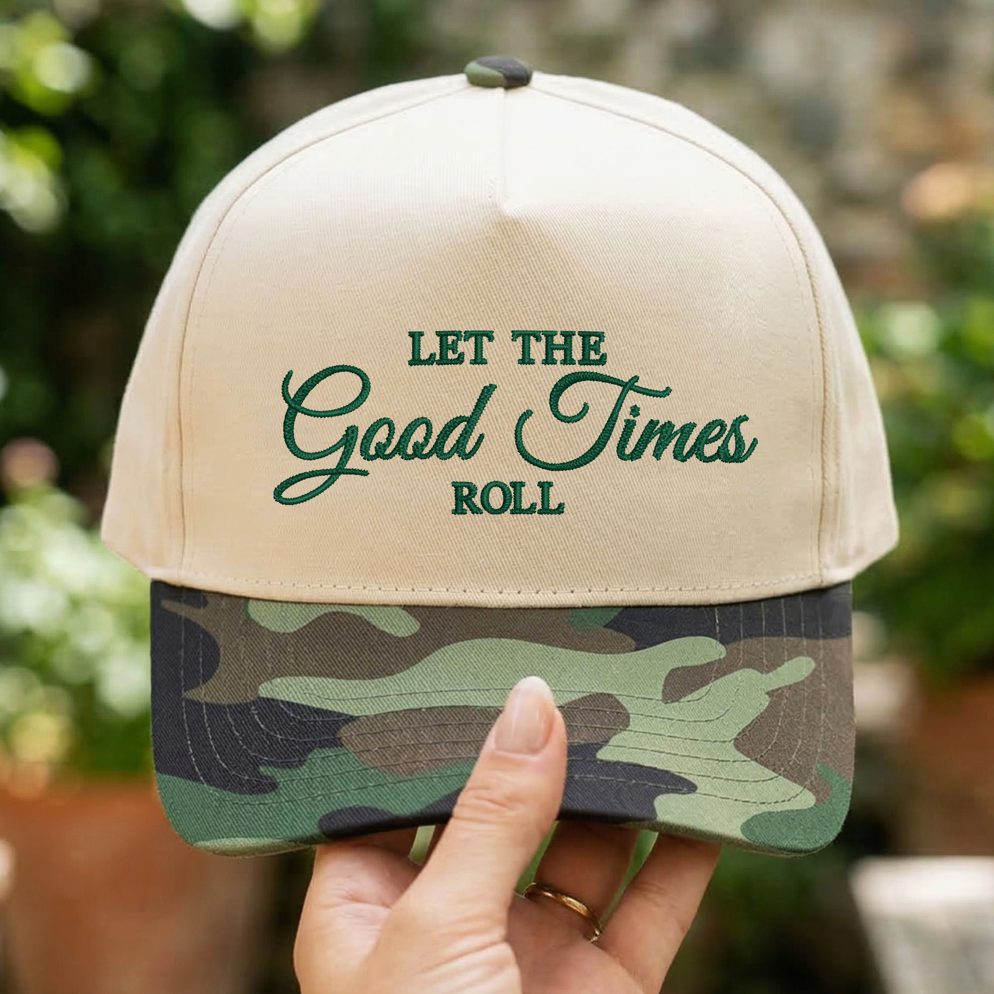 Custom Embroidered Let The Good Times Roll Snapback Hat