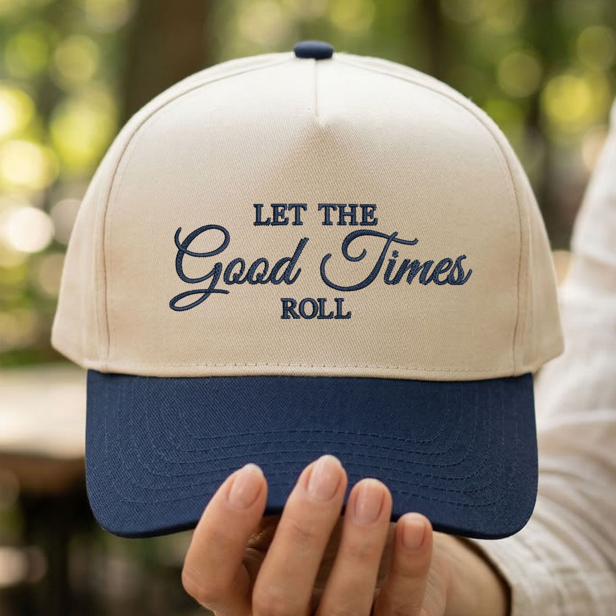 Custom Embroidered Let The Good Times Roll Snapback Hat